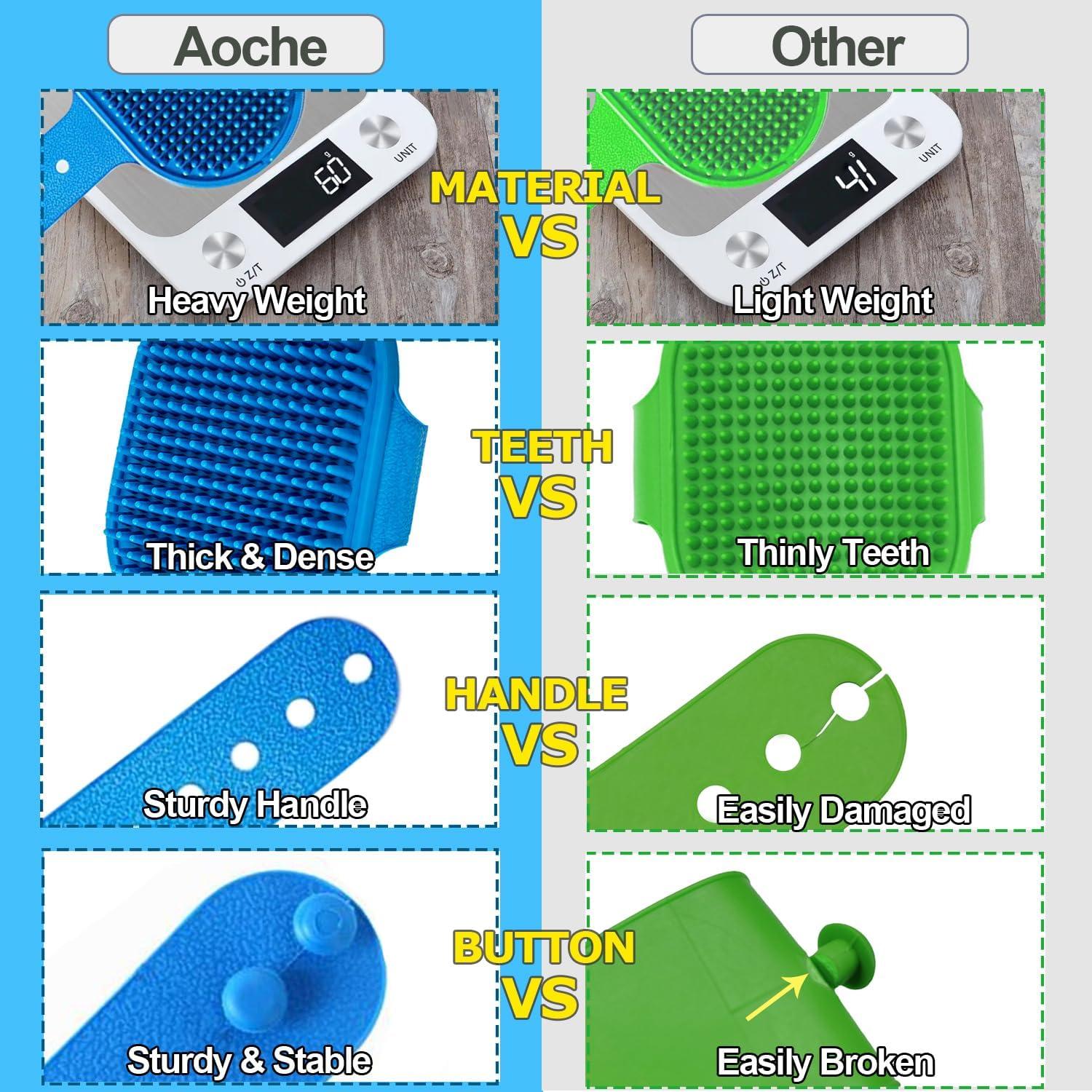 Cepillo de Baño para Perros Aoche 2pcs Goma Ajustable
