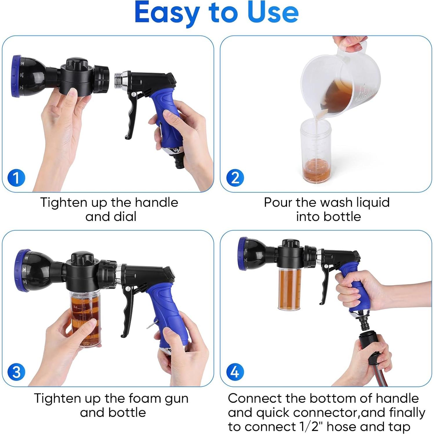 Kit de Rociador para Baño de Mascotas PWEZON 16 en 1