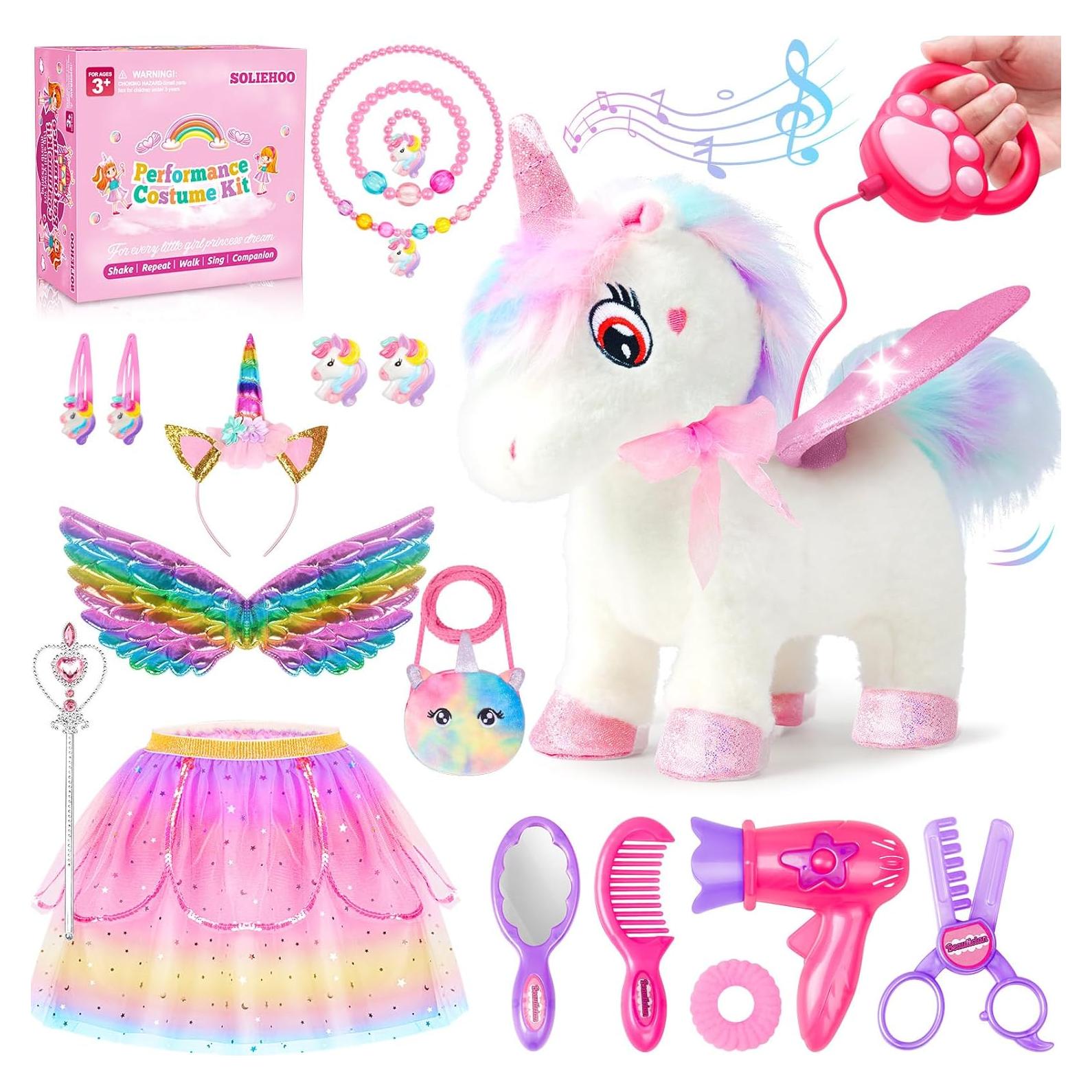 Juguete Interactivo Unicornio SOLIEHOO 20cm con Accesorios