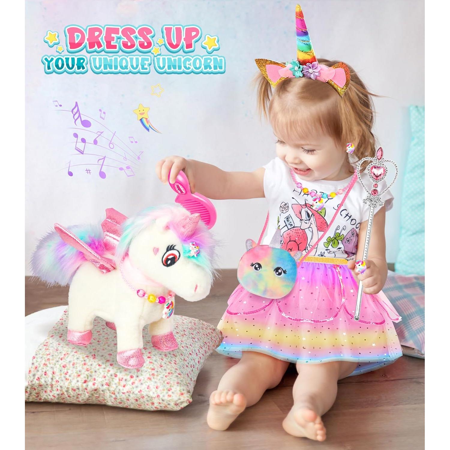 Juguete Interactivo Unicornio SOLIEHOO 20cm con Accesorios