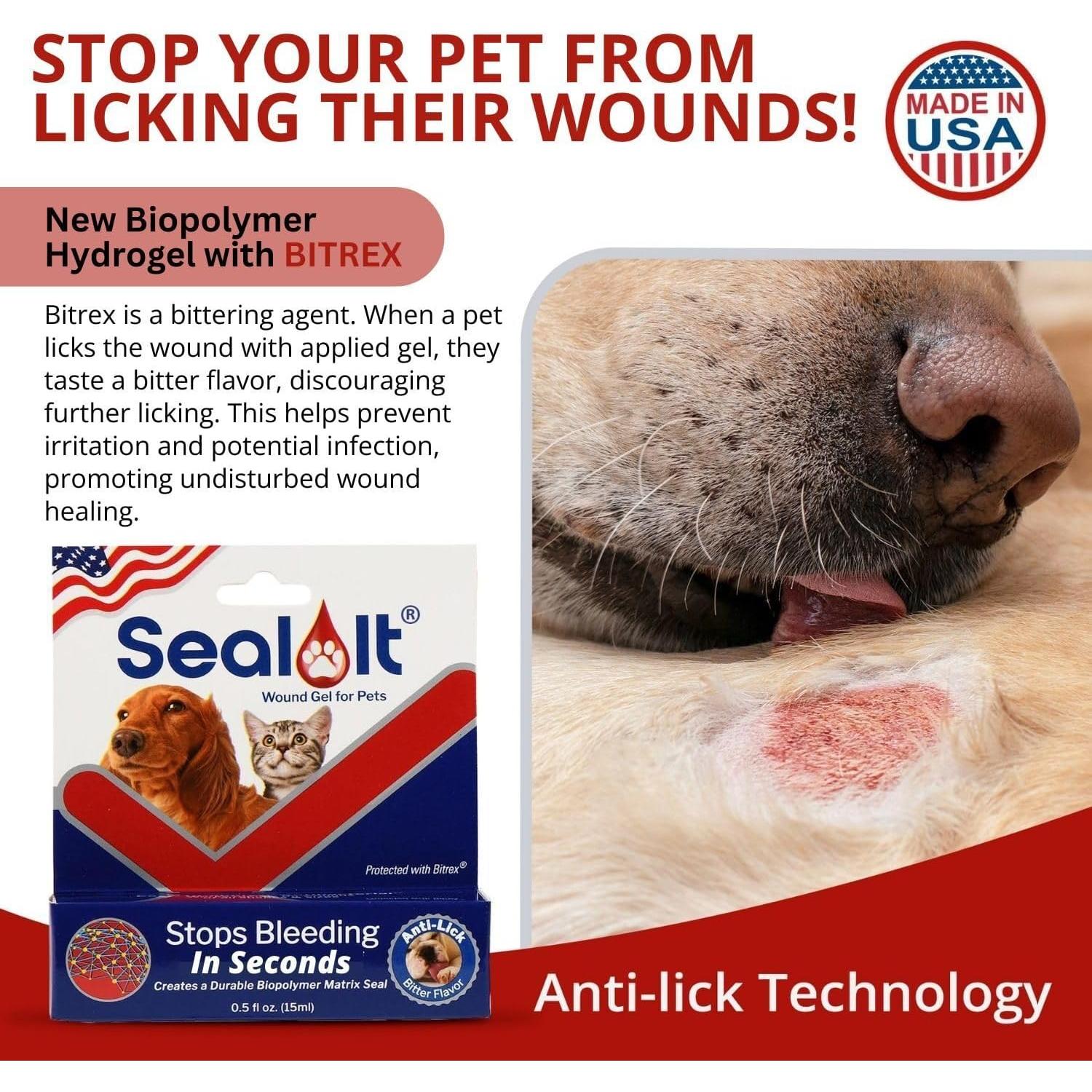 Gel para Heridas de Perro Seal It 15ml - Cuidado Rápido