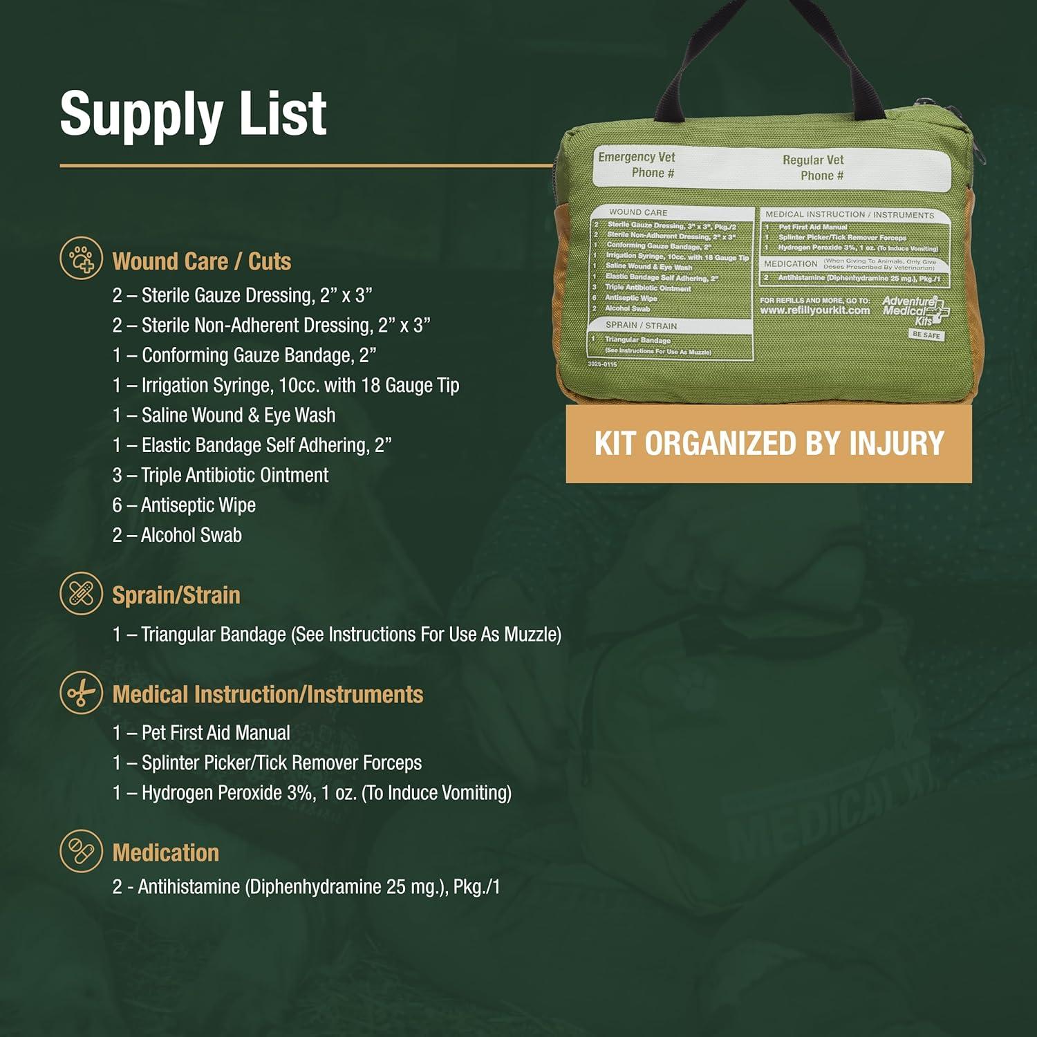 Kit Médico para Perros de Aventura - Primeros Auxilios Compacto