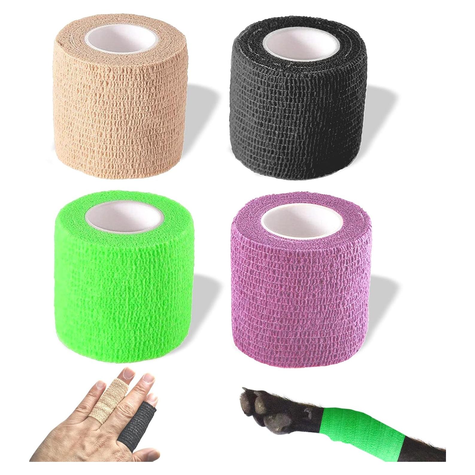 Venda Cohesiva Autoadhesiva AMAHOMESA 5cm - Paquete de 4