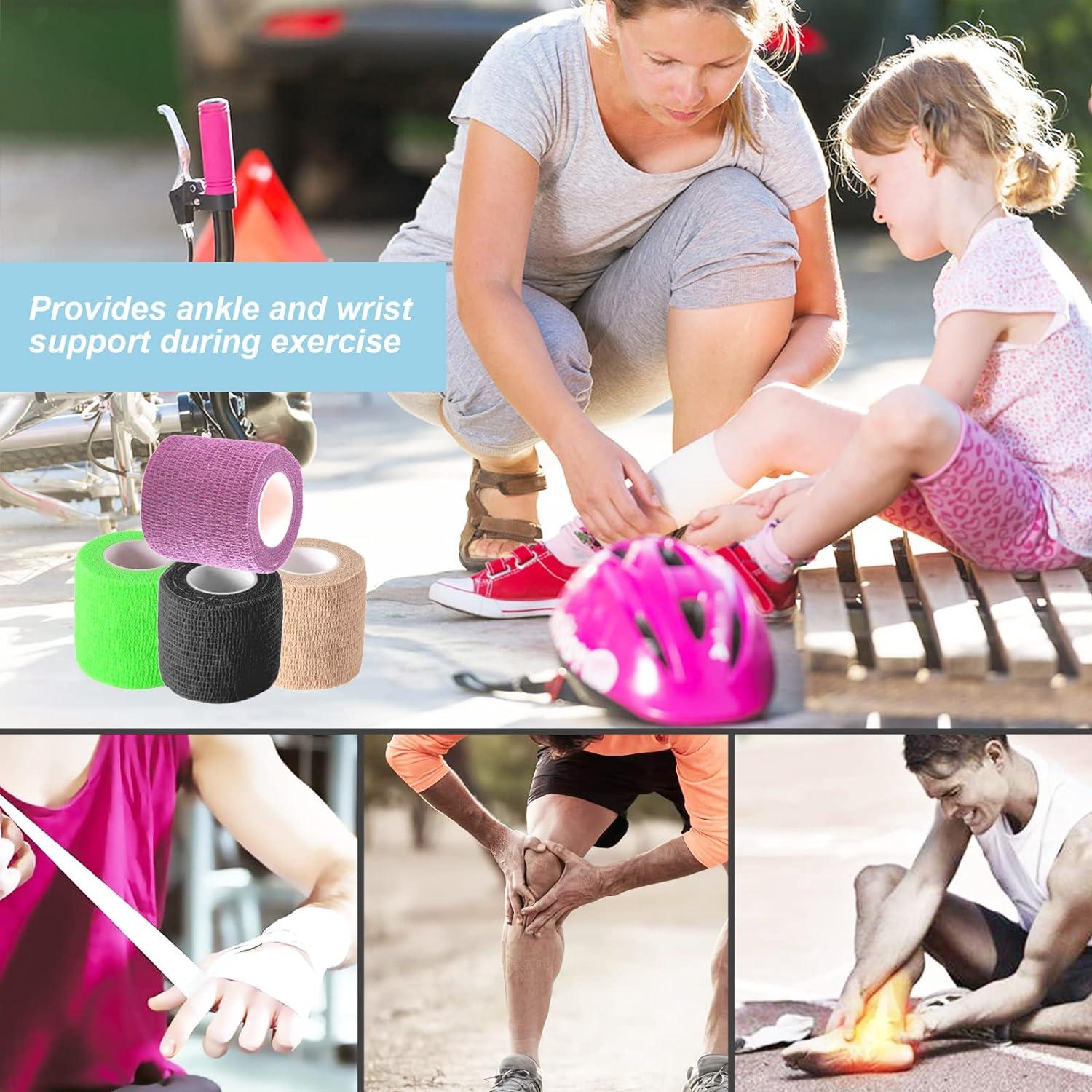 Venda Cohesiva Autoadhesiva AMAHOMESA 5cm - Paquete de 4