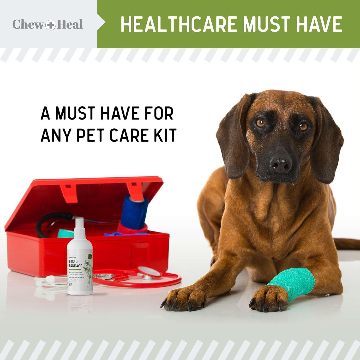 Vendaje Líquido para Mascotas Chew + Heal 118 ml Aloe