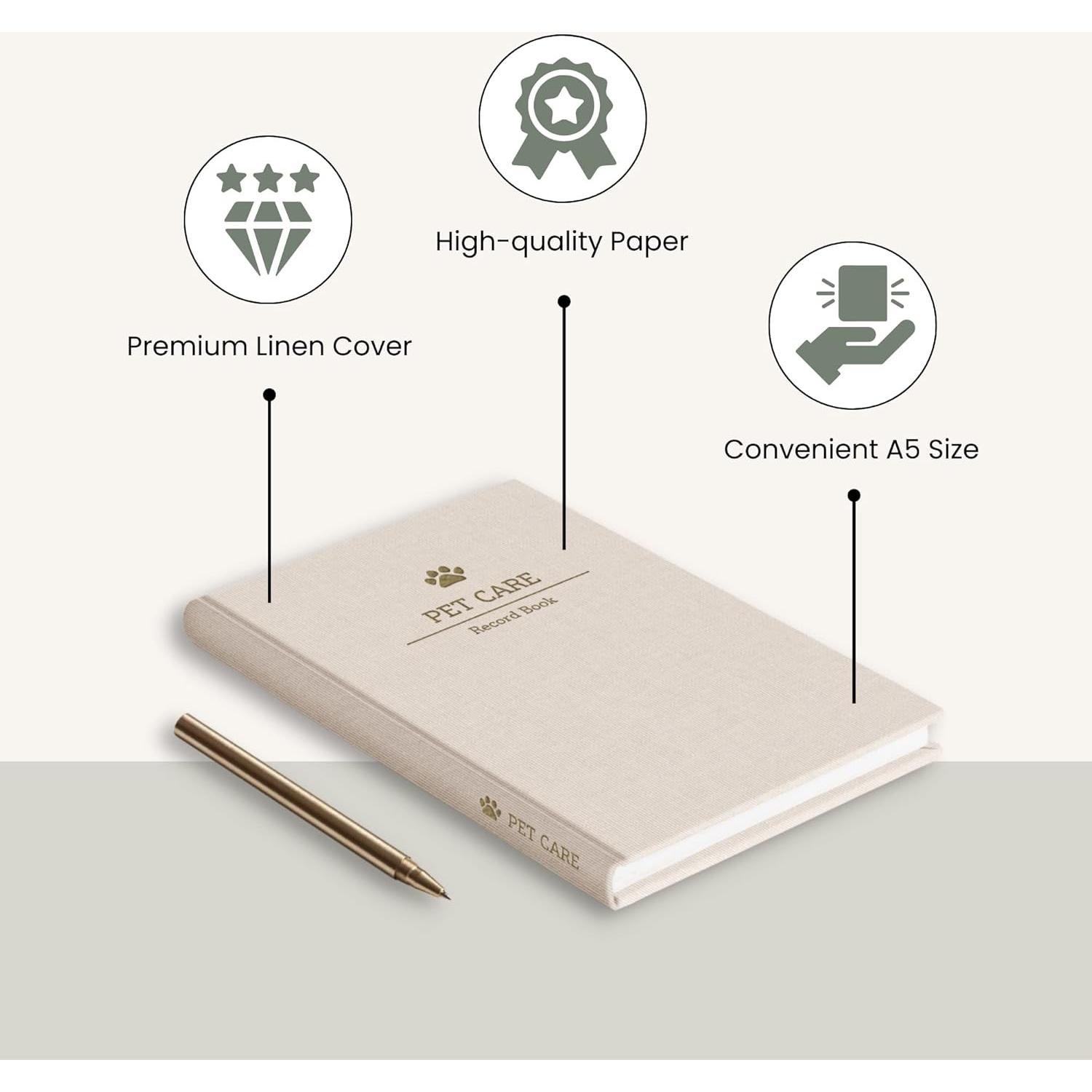 Libro de Registro de Cuidado de Mascotas New Woof A5