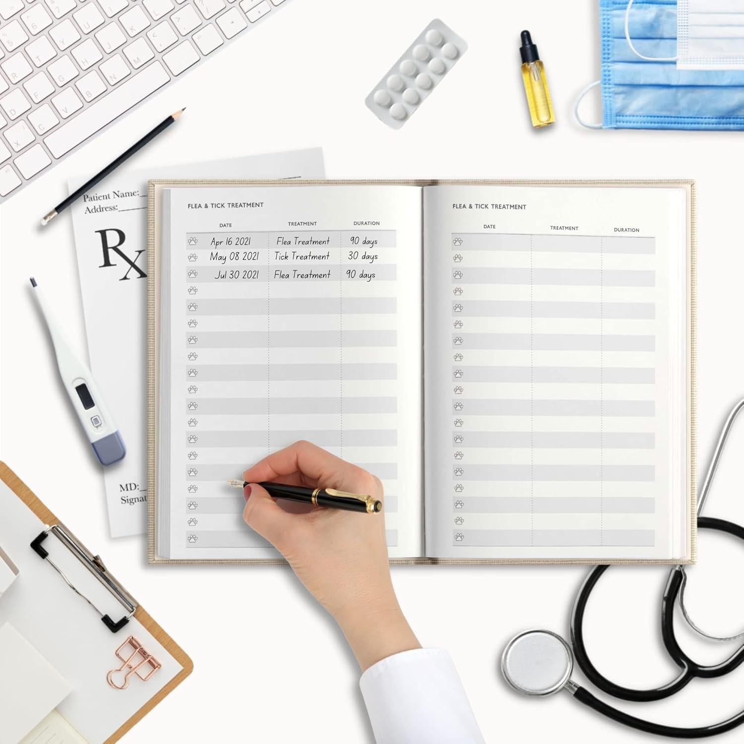 Libro de Registro de Cuidado de Mascotas New Woof A5