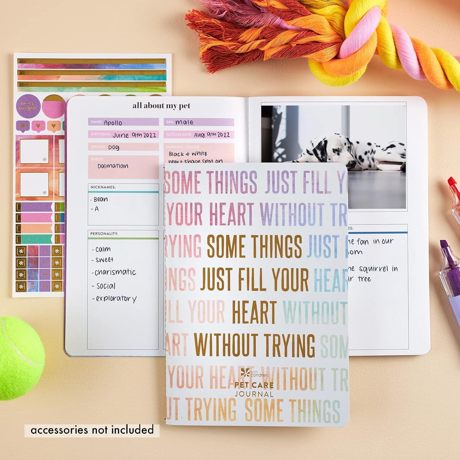 Planificador Petite Erin Condren Cuidado Mascotas 12 Meses