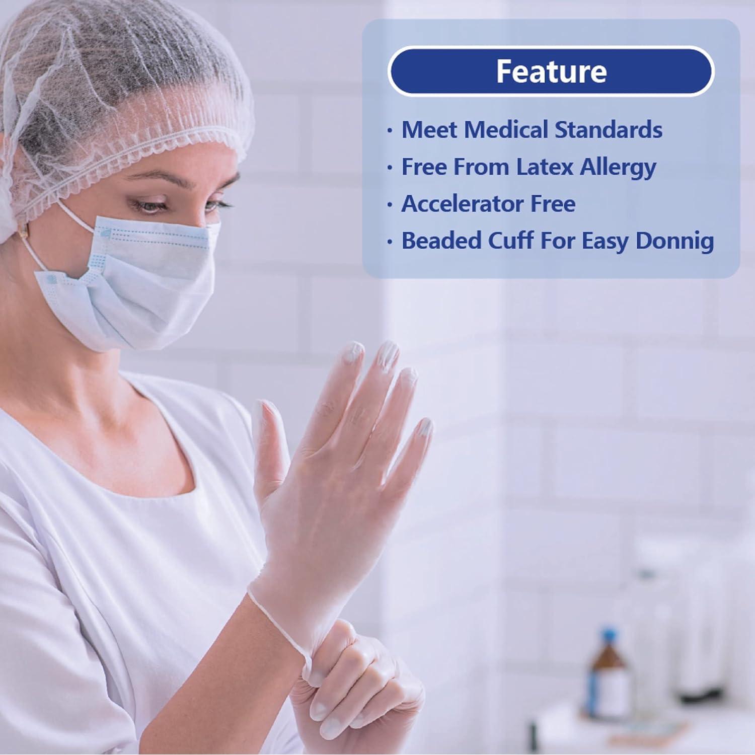 Guantes de Examen Desechables Vinilo Safe Health 100 Pcs