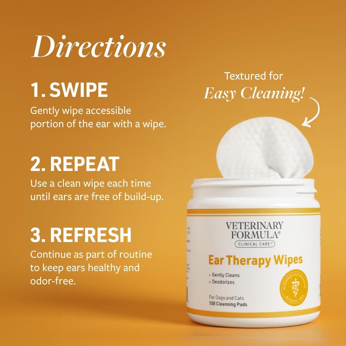 Toallitas de Terapia para Oídos Veterinary Formula 100ct