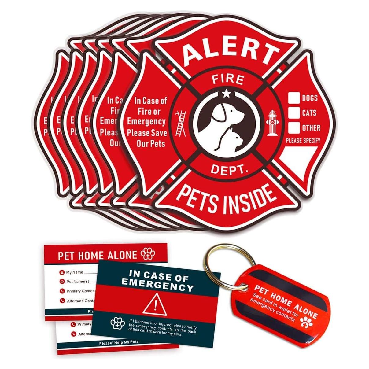 Calcomanías de Alerta para Mascotas WINGKIND - Kit de 6