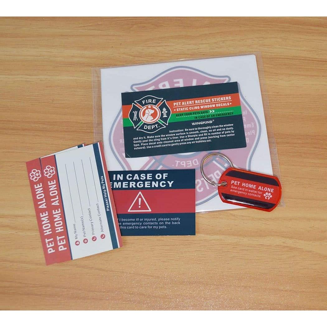 Calcomanías de Alerta para Mascotas WINGKIND - Kit de 6