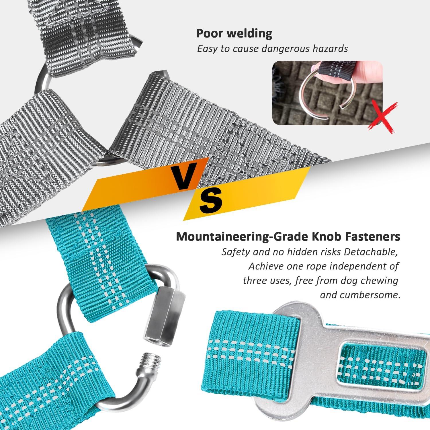 Arnés de Cinturón de Seguridad para Perros Laqibak 3 en 1 Ajustable