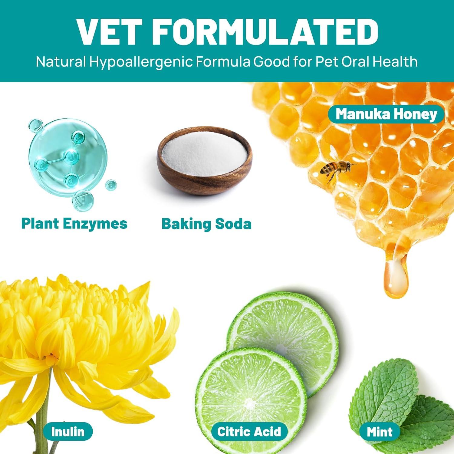 Toallitas Dentales para Perros SmileDenX 50 PCS Sin Fragancia