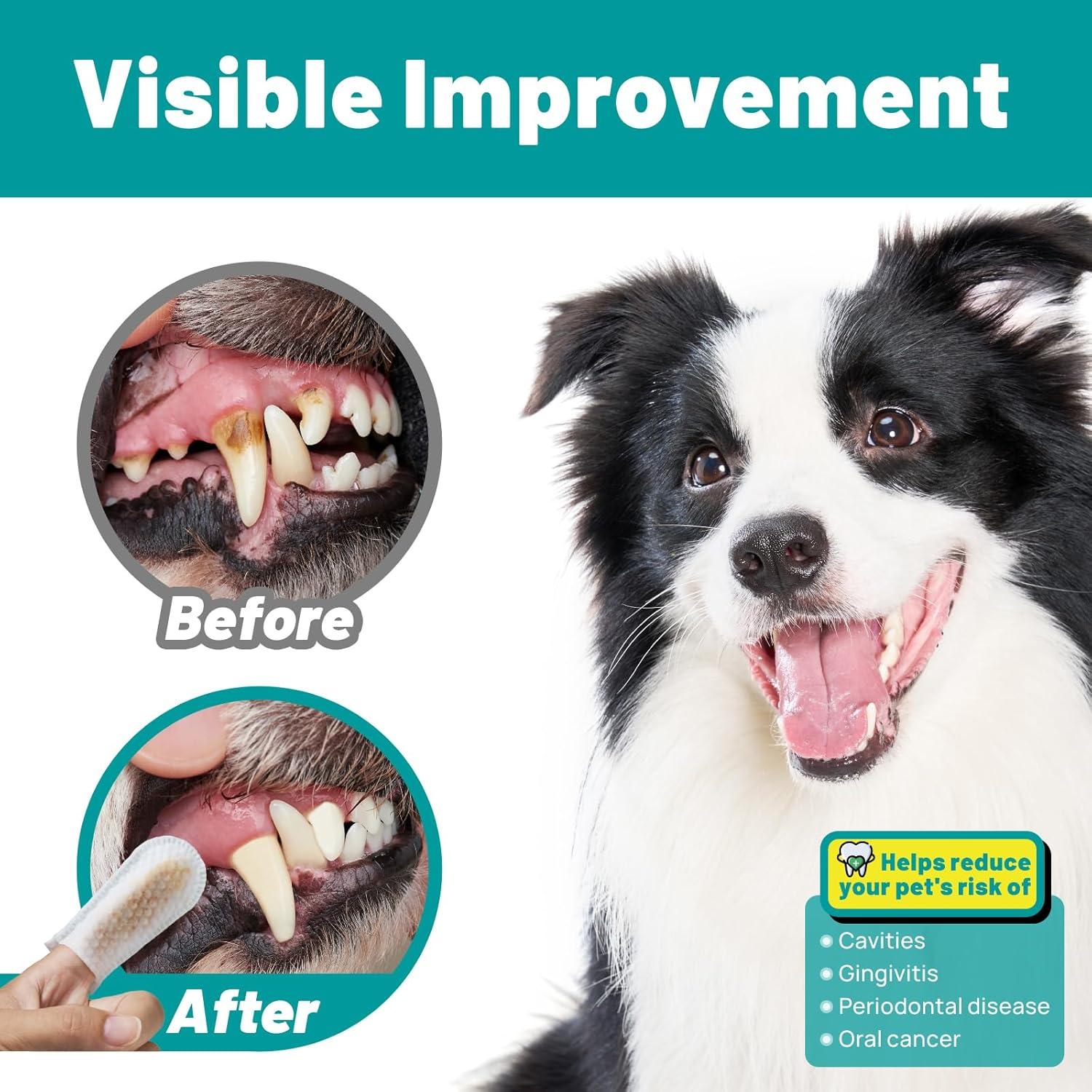Toallitas Dentales para Perros SmileDenX 50 PCS Sin Fragancia