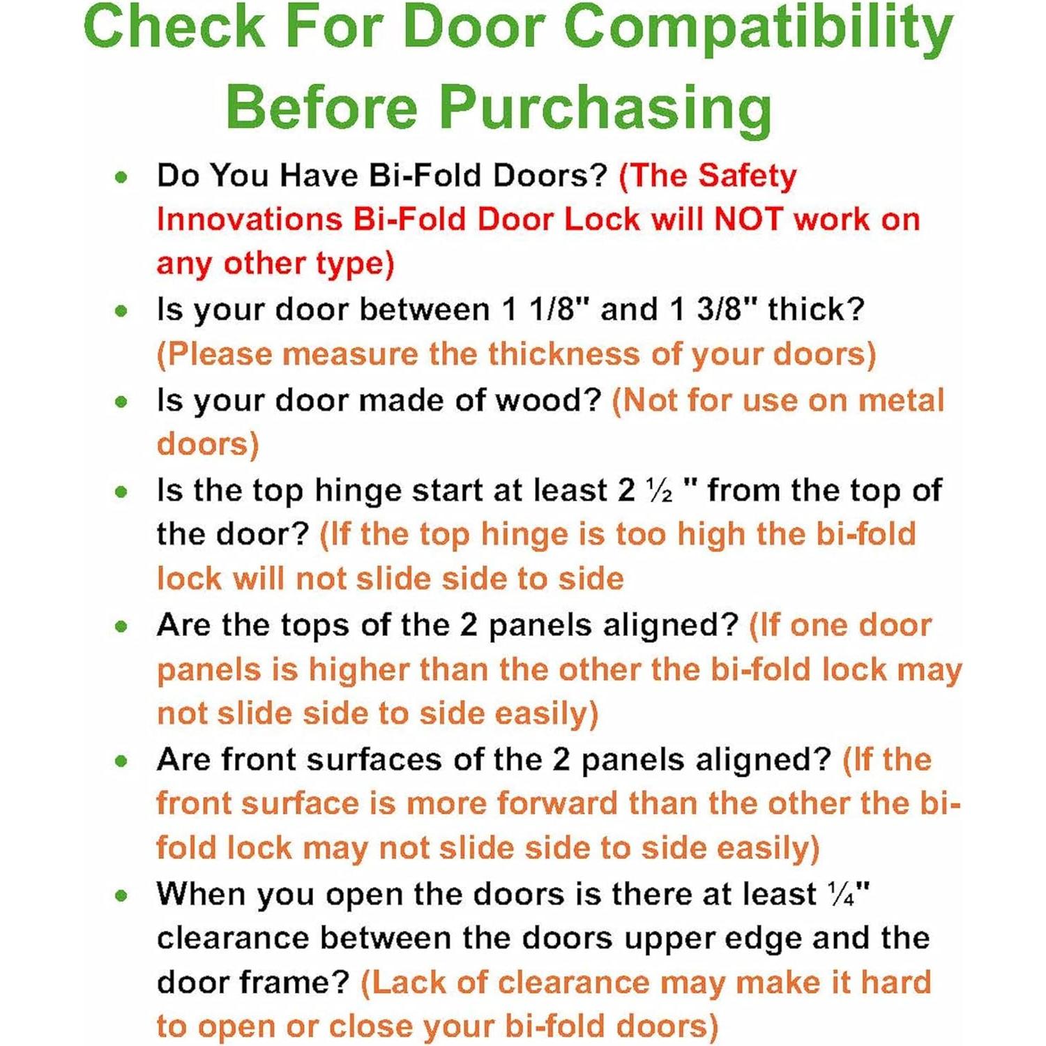 Cerradura Bi-Fold Safety Innovations 2-Pack para Closet