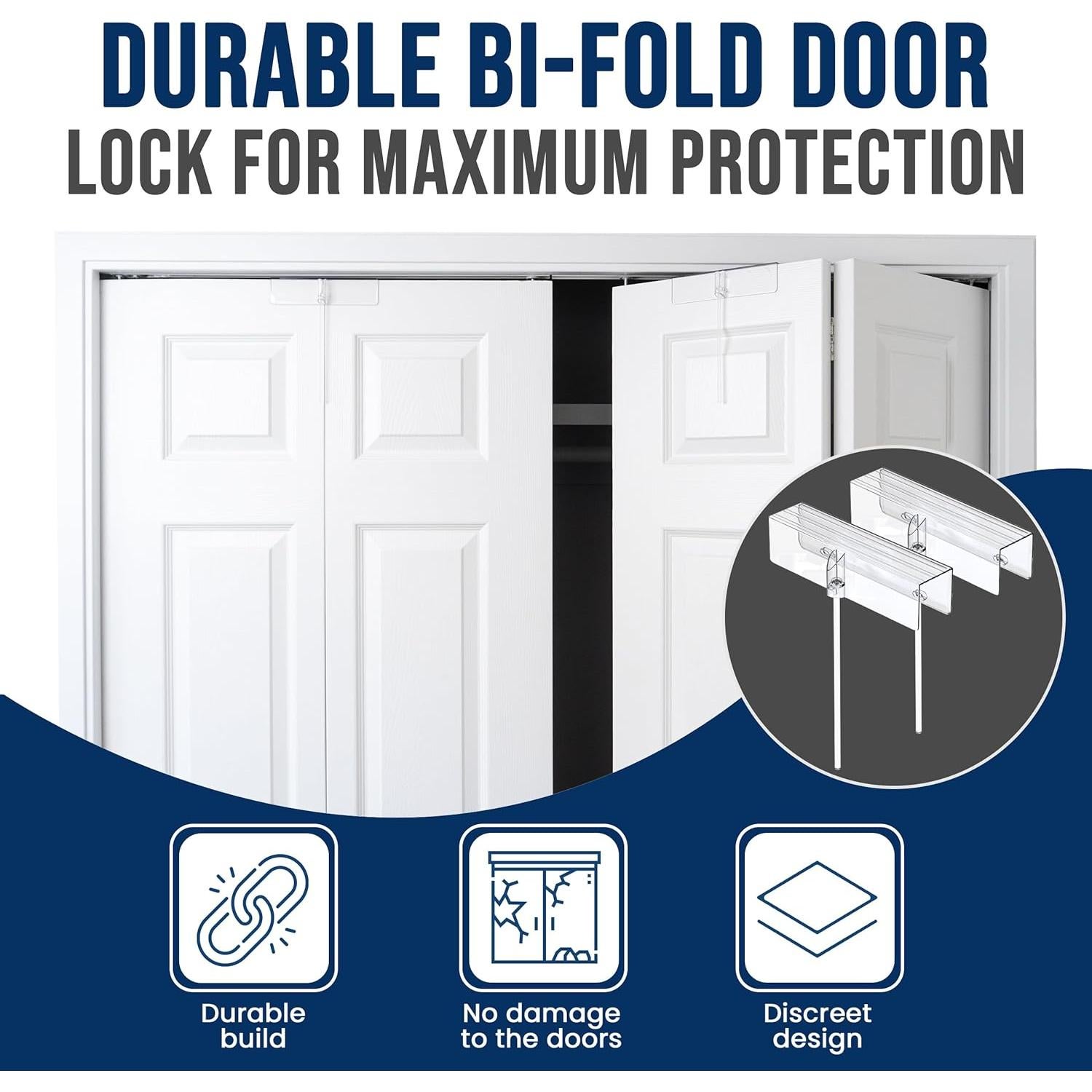 Cerradura Bi-Fold Safety Innovations 2-Pack para Closet