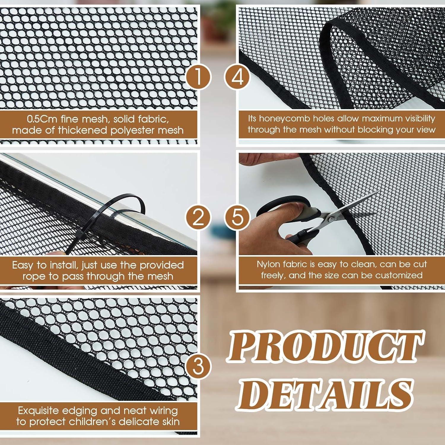 Red de Seguridad para Balcón Hosuly 4,5 x 0,9 m Negra