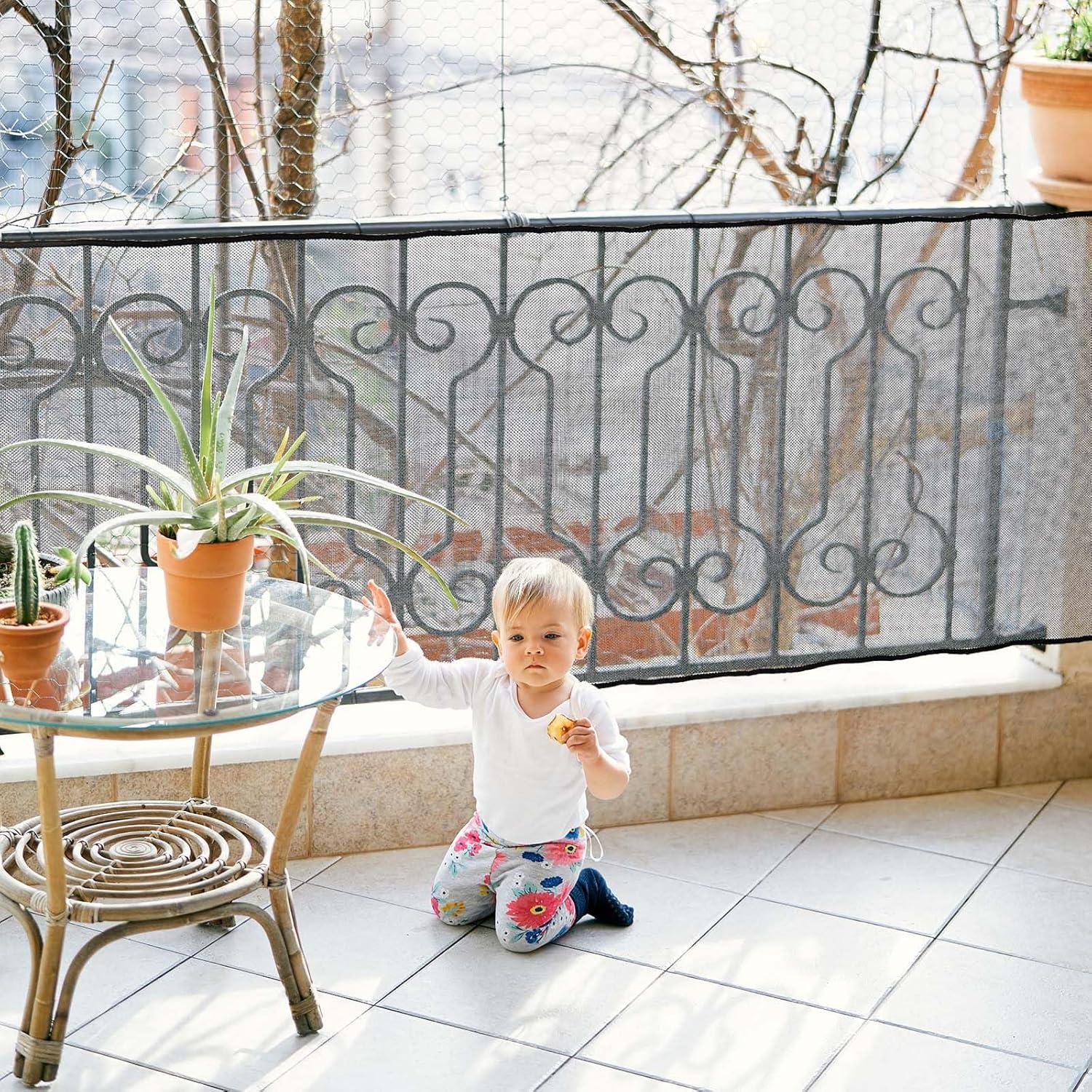 Red de Seguridad para Balcón Hosuly 4,5 x 0,9 m Negra