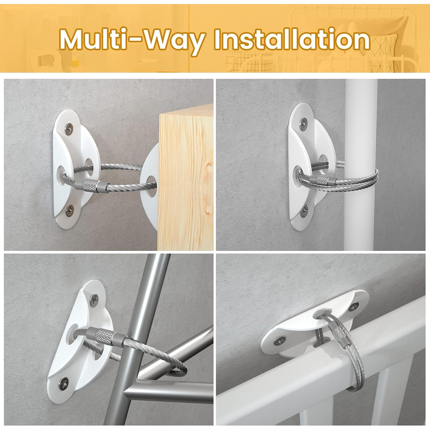 Anclajes para Muebles Seguridad Infantil 10 Piezas 181 kg