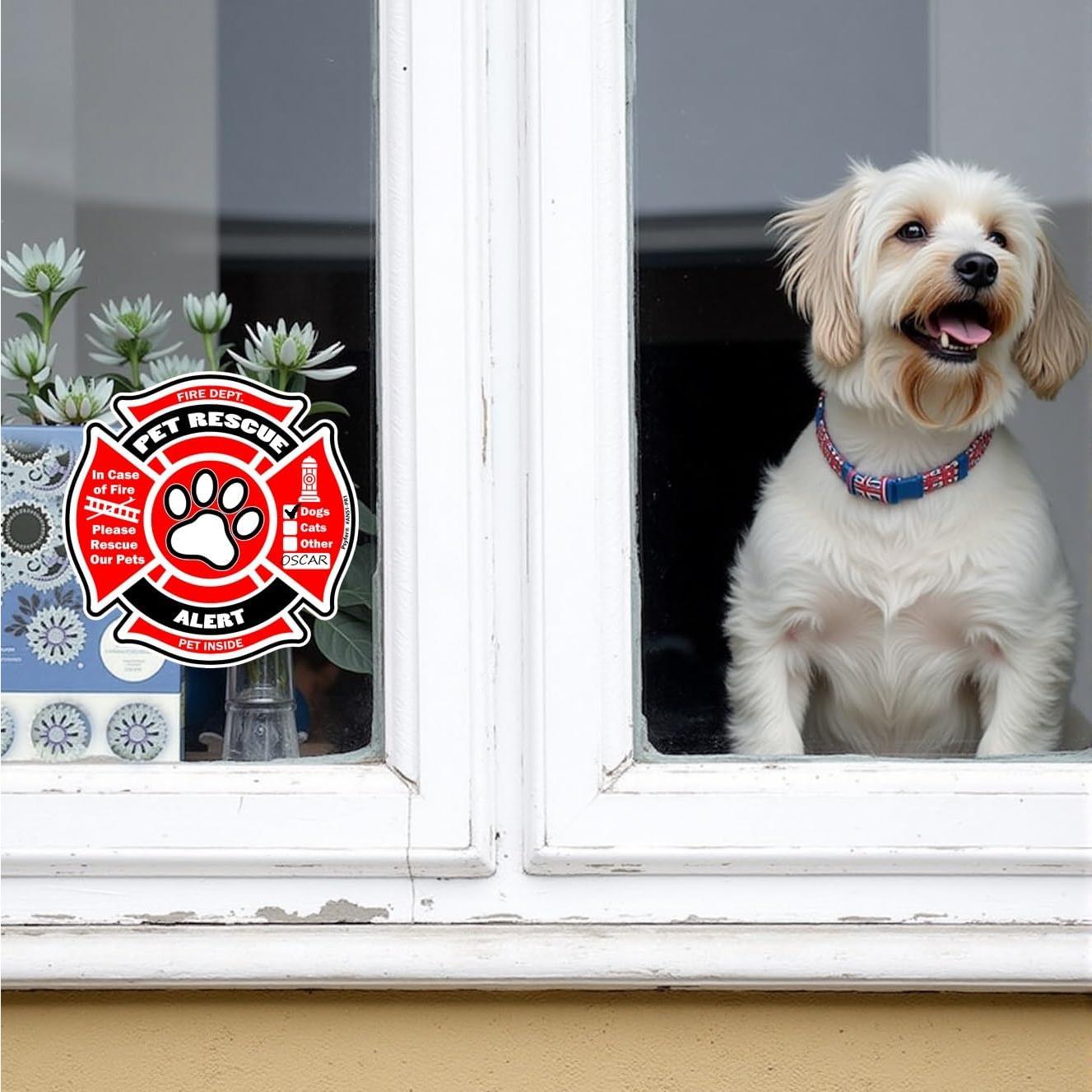 Calcomanías de Rescate de Mascotas Psyfer - Paquete de 4