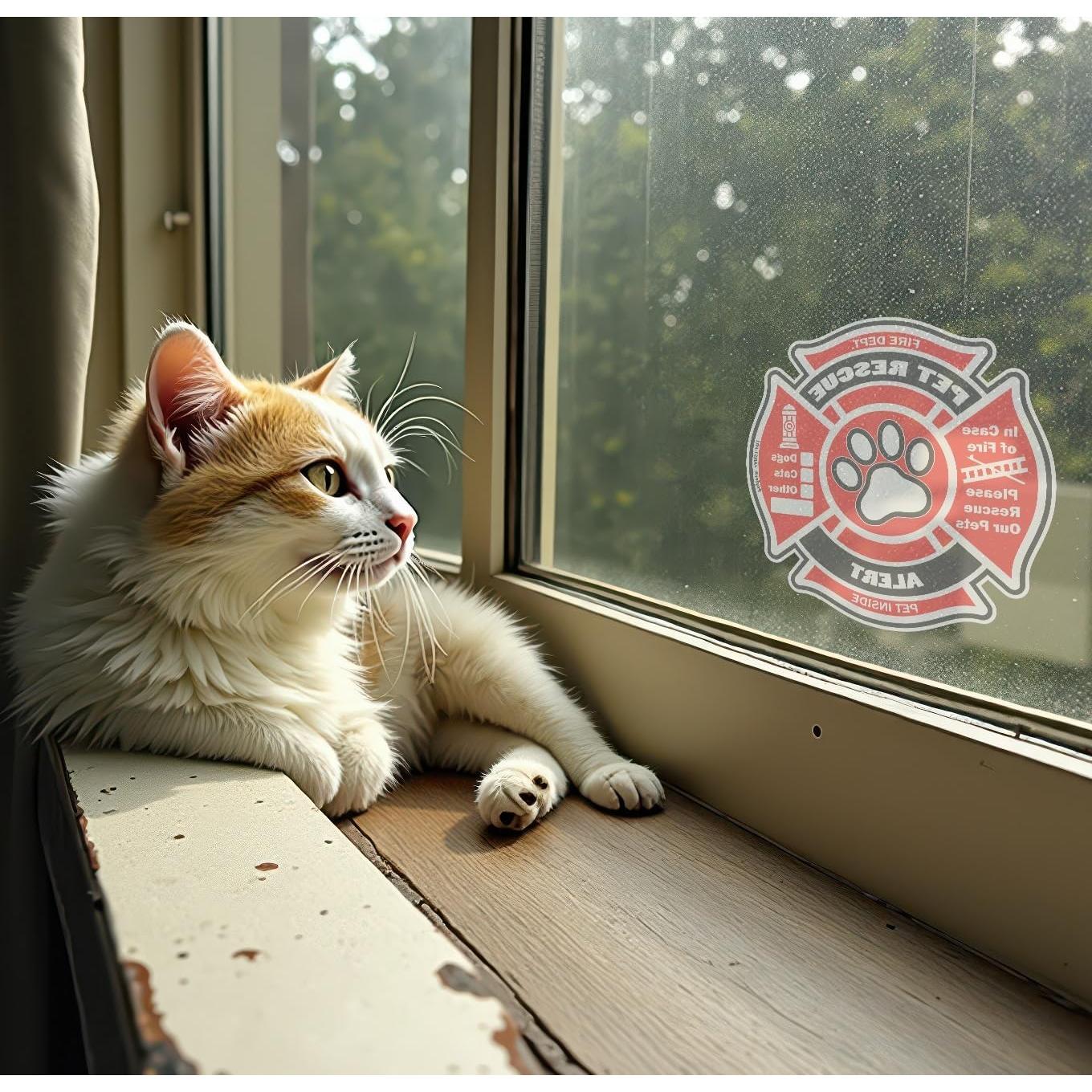 Calcomanías de Rescate de Mascotas Psyfer - Paquete de 4