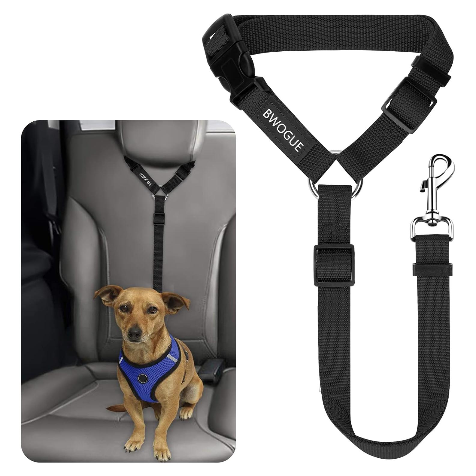 Cinturón de Seguridad para Mascotas BWOGUE Ajustable 45-76 cm