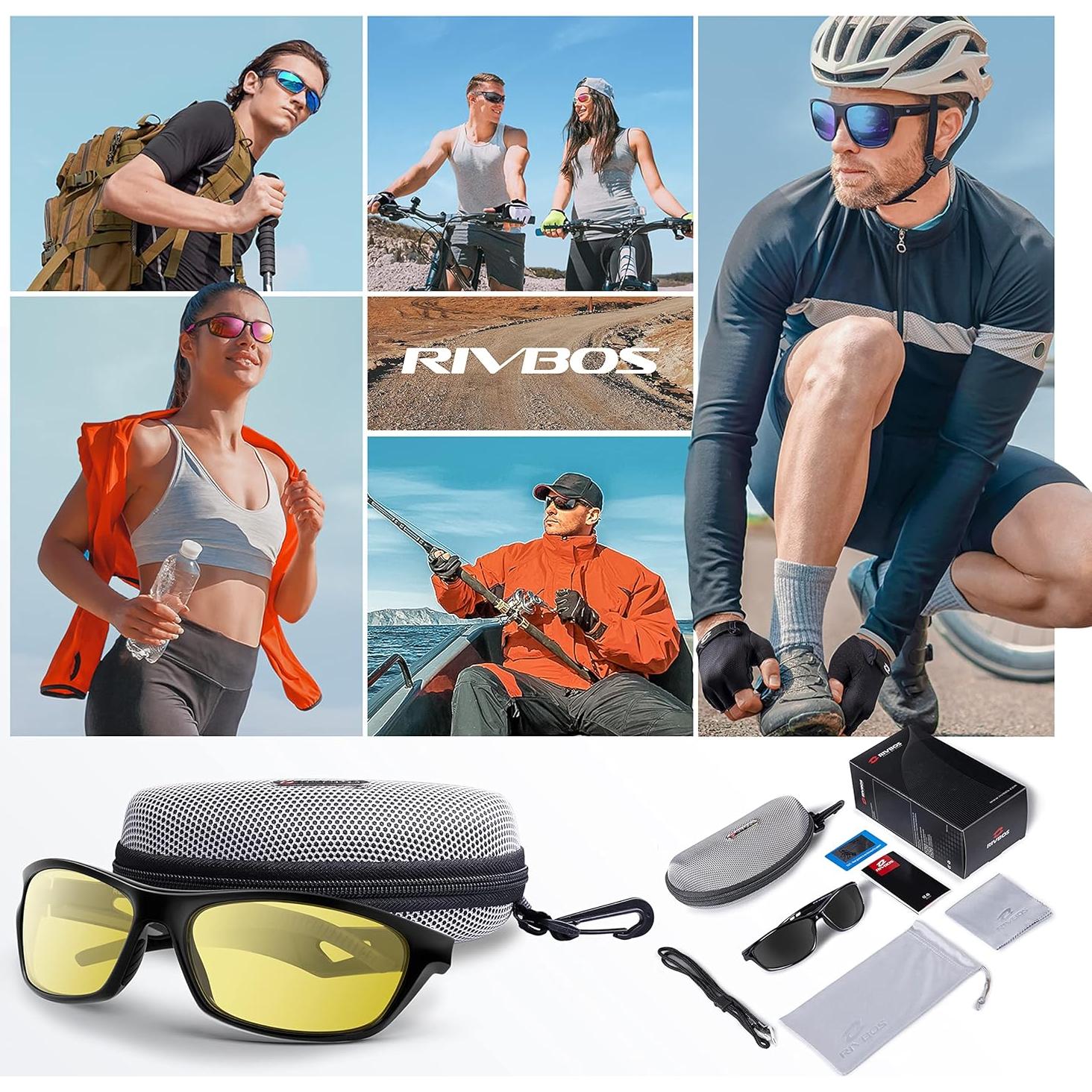 Gafas de sol deportivas RIVBOS RB831 polarizadas UV400