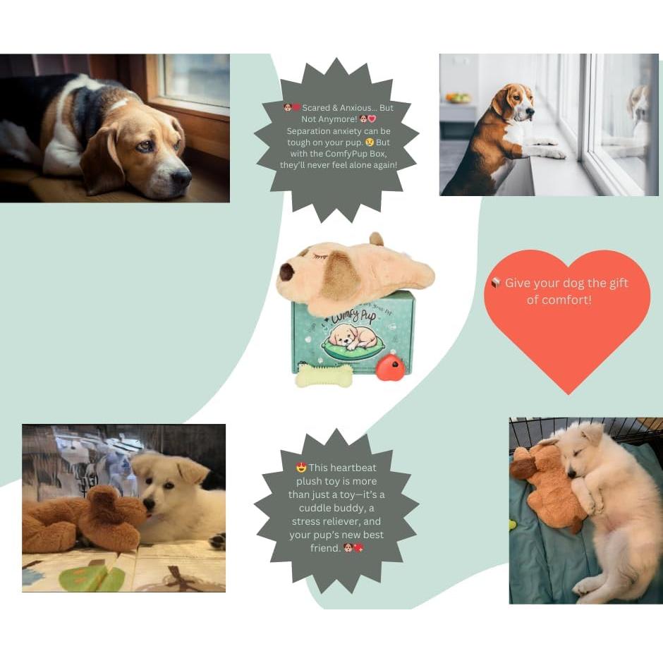 Juguete Calmante para Cachorros ComfyPup con Latido y Masticable