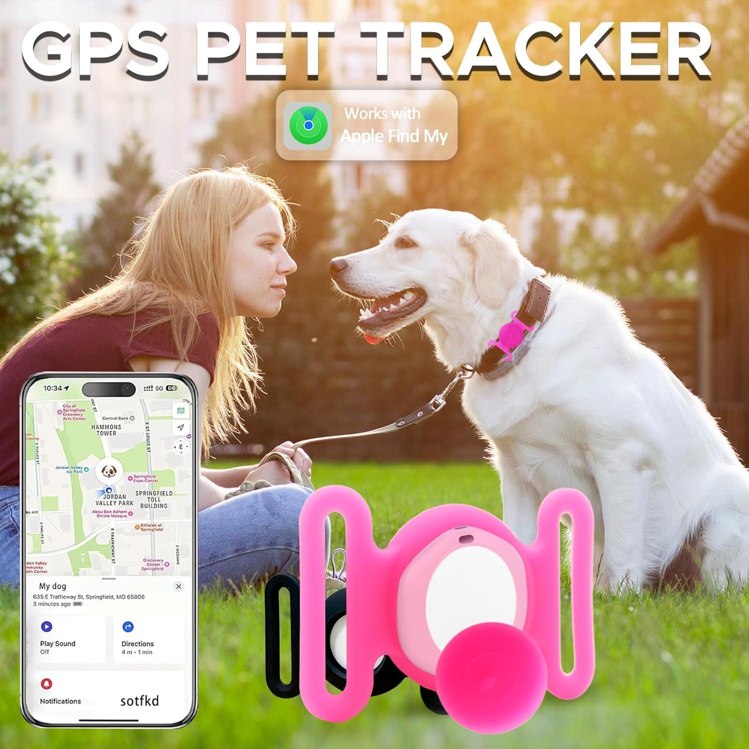 Rastreador GPS para Perros y Gatos Bingolar Rosa IPX8