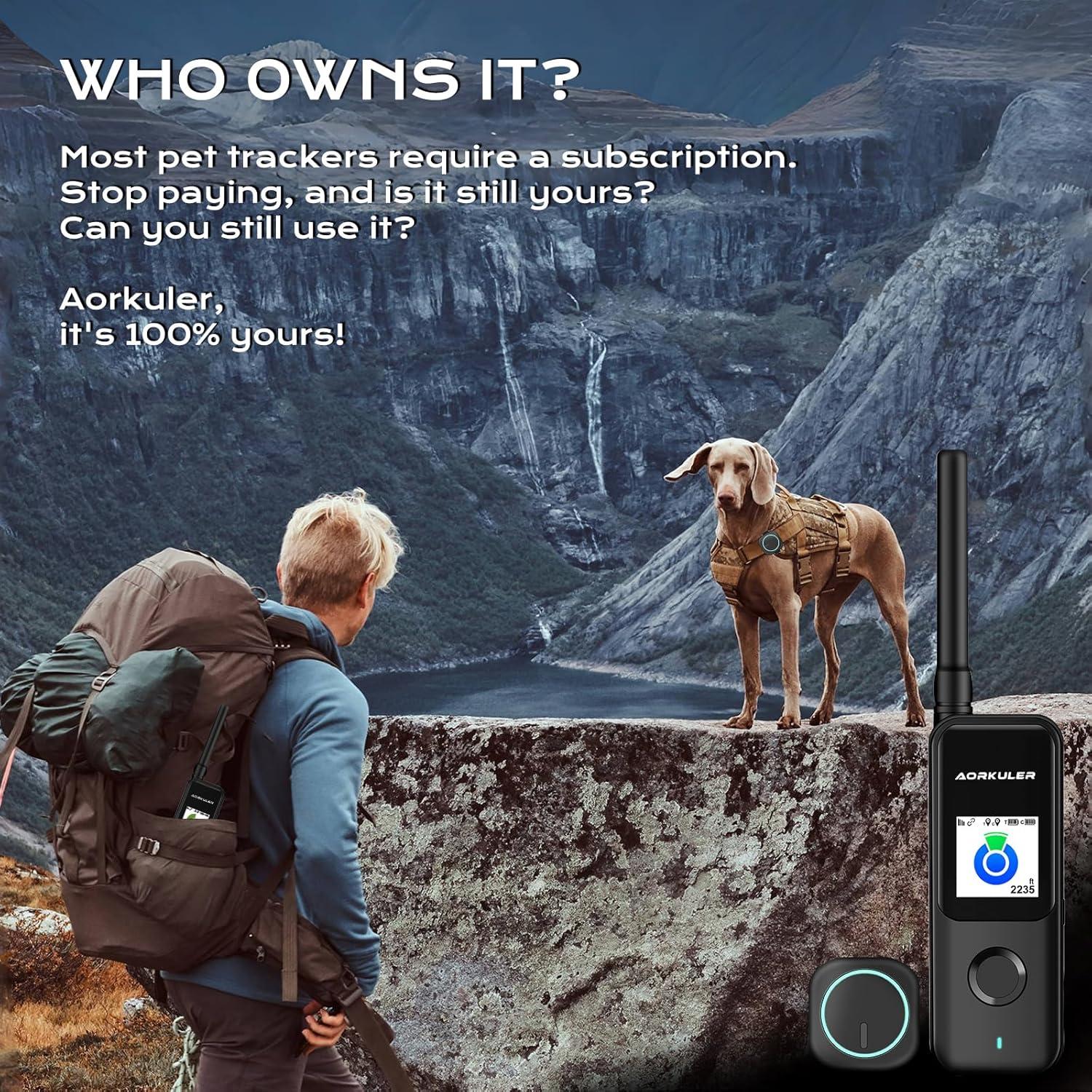 Rastreador GPS para perros Aorkuler 2024, IP67, 5.63 km