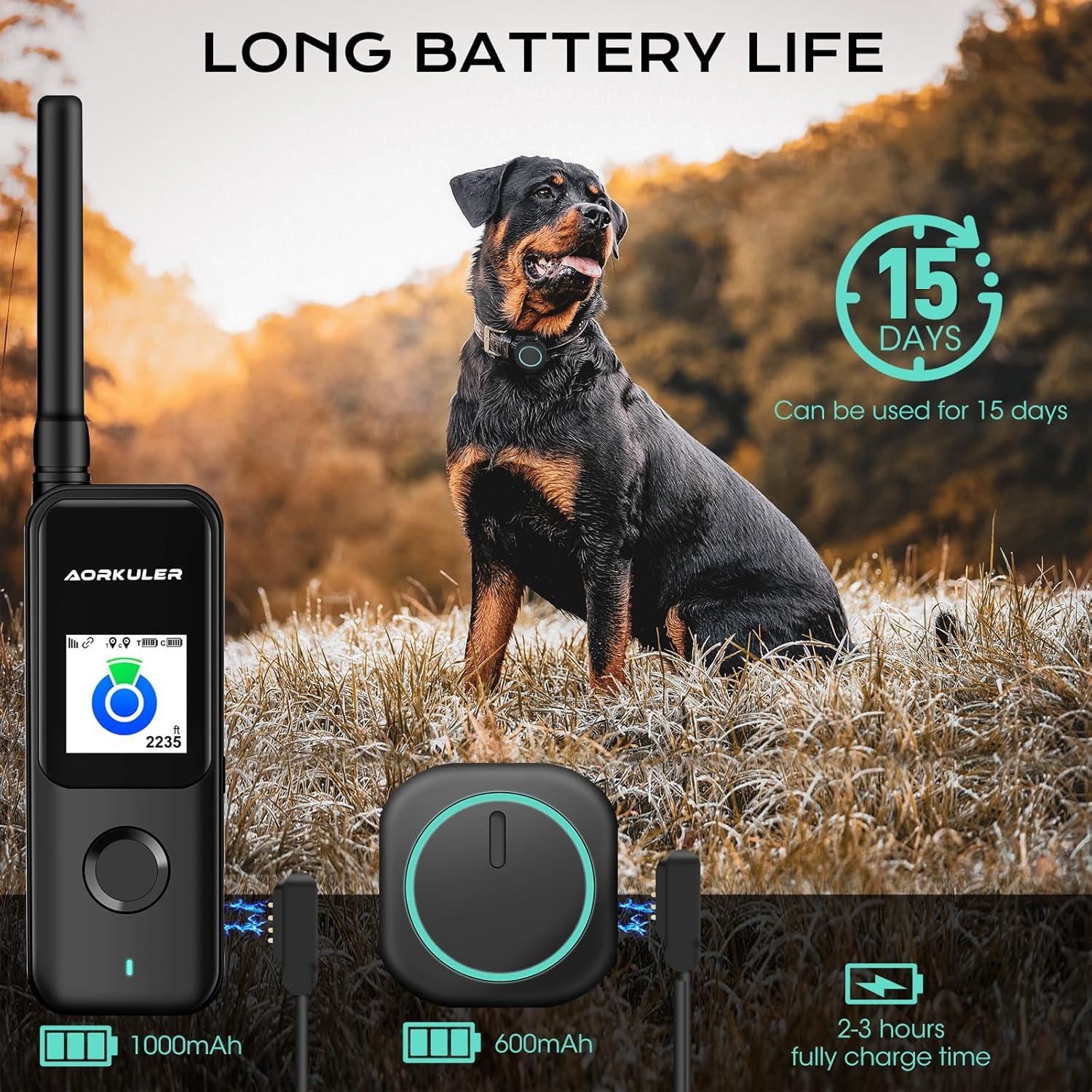 Rastreador GPS para perros Aorkuler 2024, IP67, 5.63 km