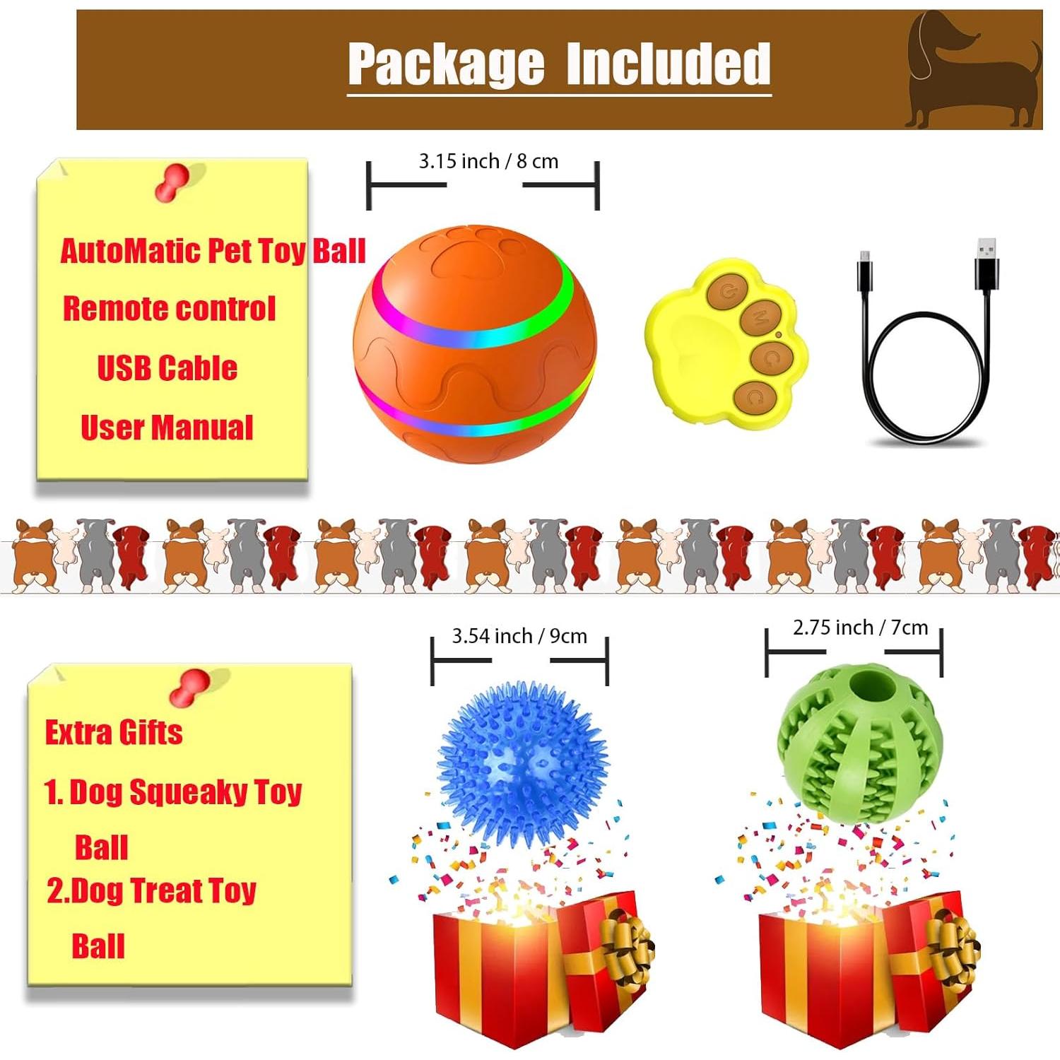 Bola Juguete Interactiva para Perros ChiDuoDuo Recargable