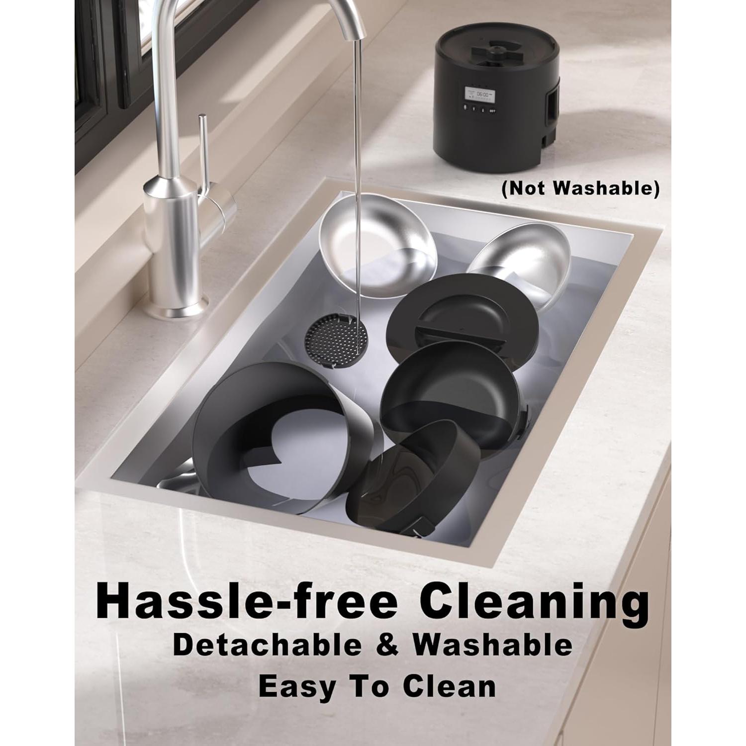 Comedero Automático Doble para Gatos Miaosical 4.2L Negro