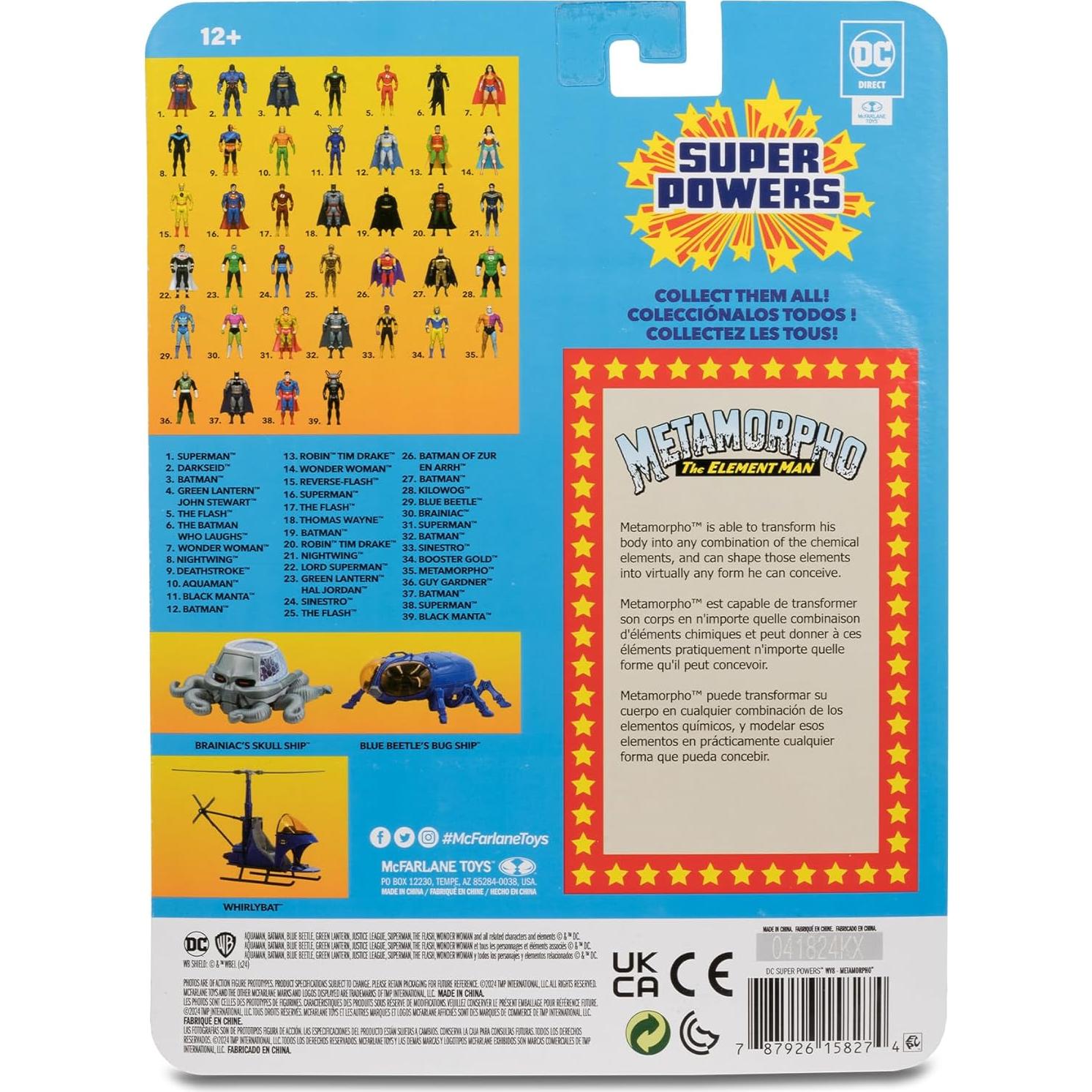 Figura de acción Metamorpho McFarlane 11.43 cm DC Super Powers