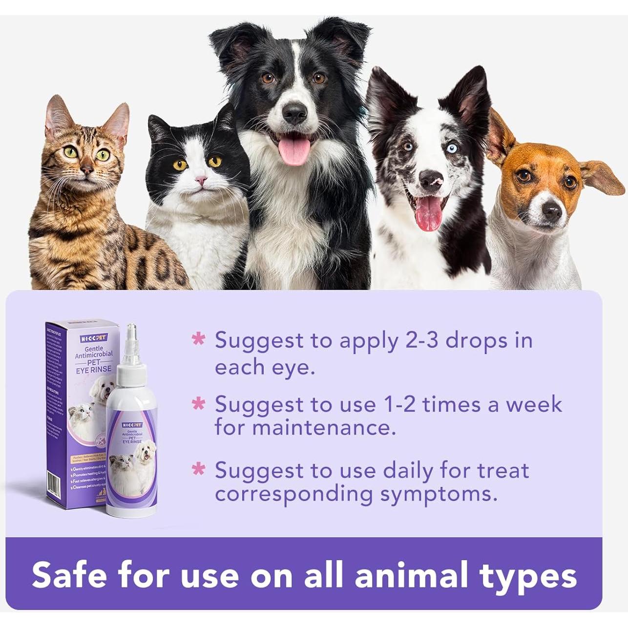 Gotas para Ojos HICC PET 150 ml para Perros y Gatos