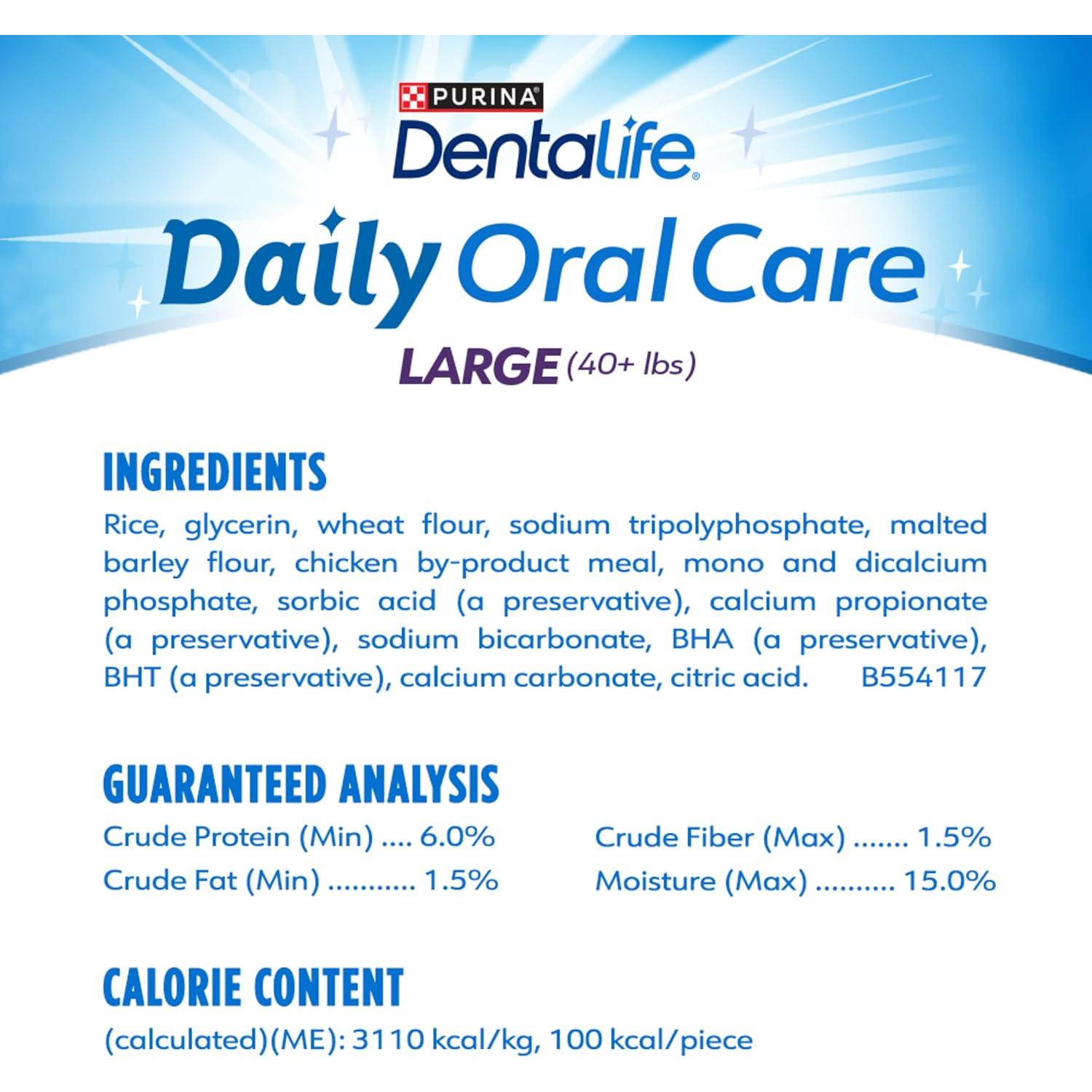 Premios Masticables Dentales Purina DentaLife 18 ct. Perros Grandes