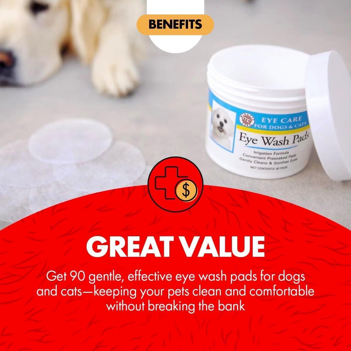 Toallitas Oculares Miracle Care para Perros y Gatos 90 Unidades