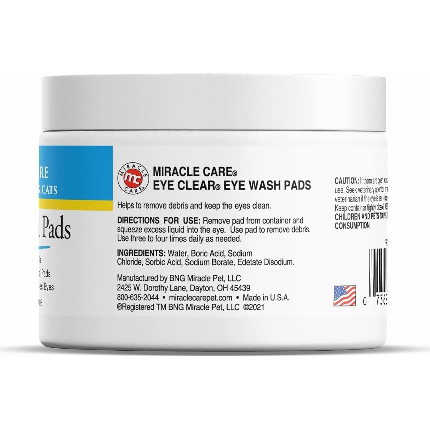 Toallitas Oculares Miracle Care para Perros y Gatos 90 Unidades