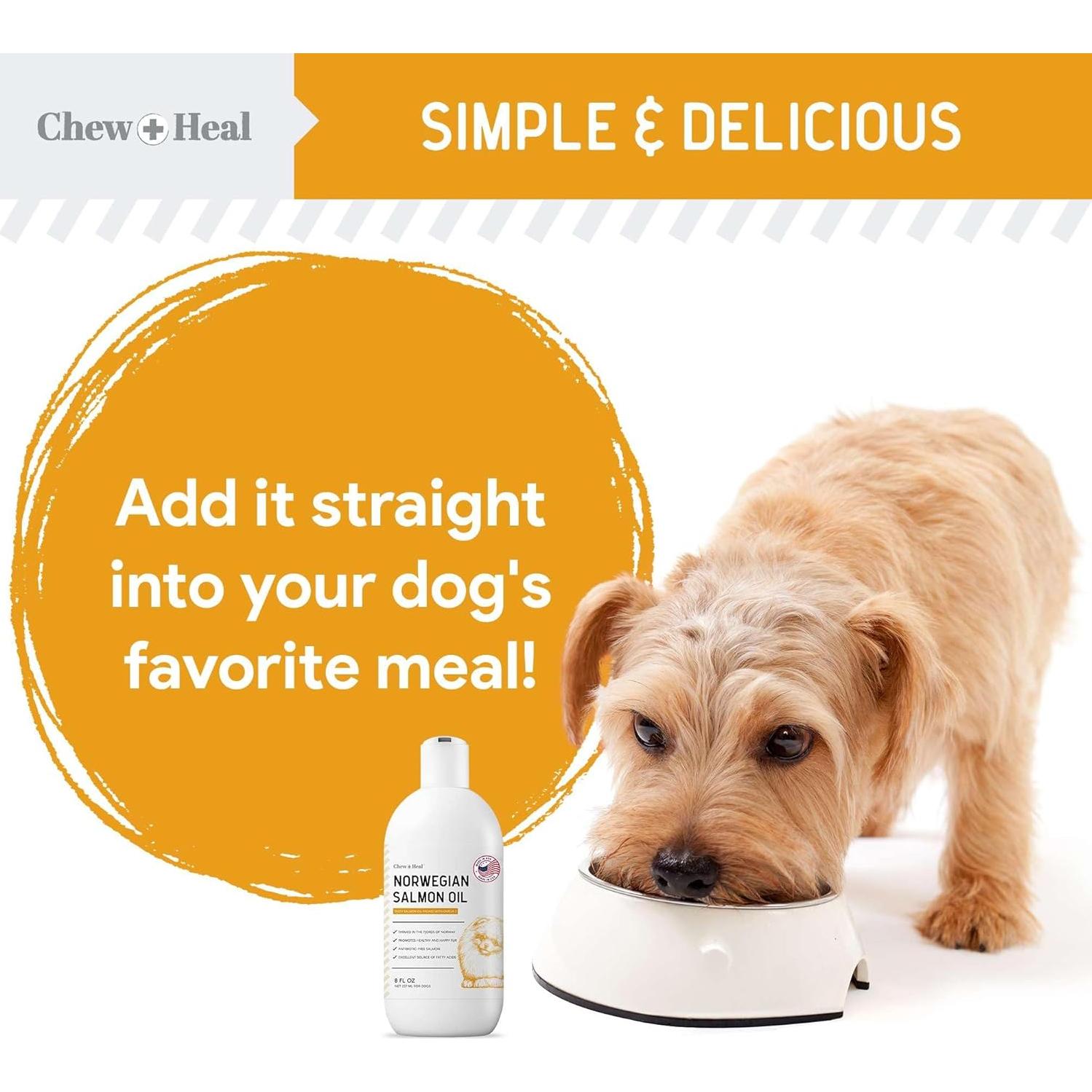 Aceite de Salmón Chew + Heal 226g Omega 3 para Perros