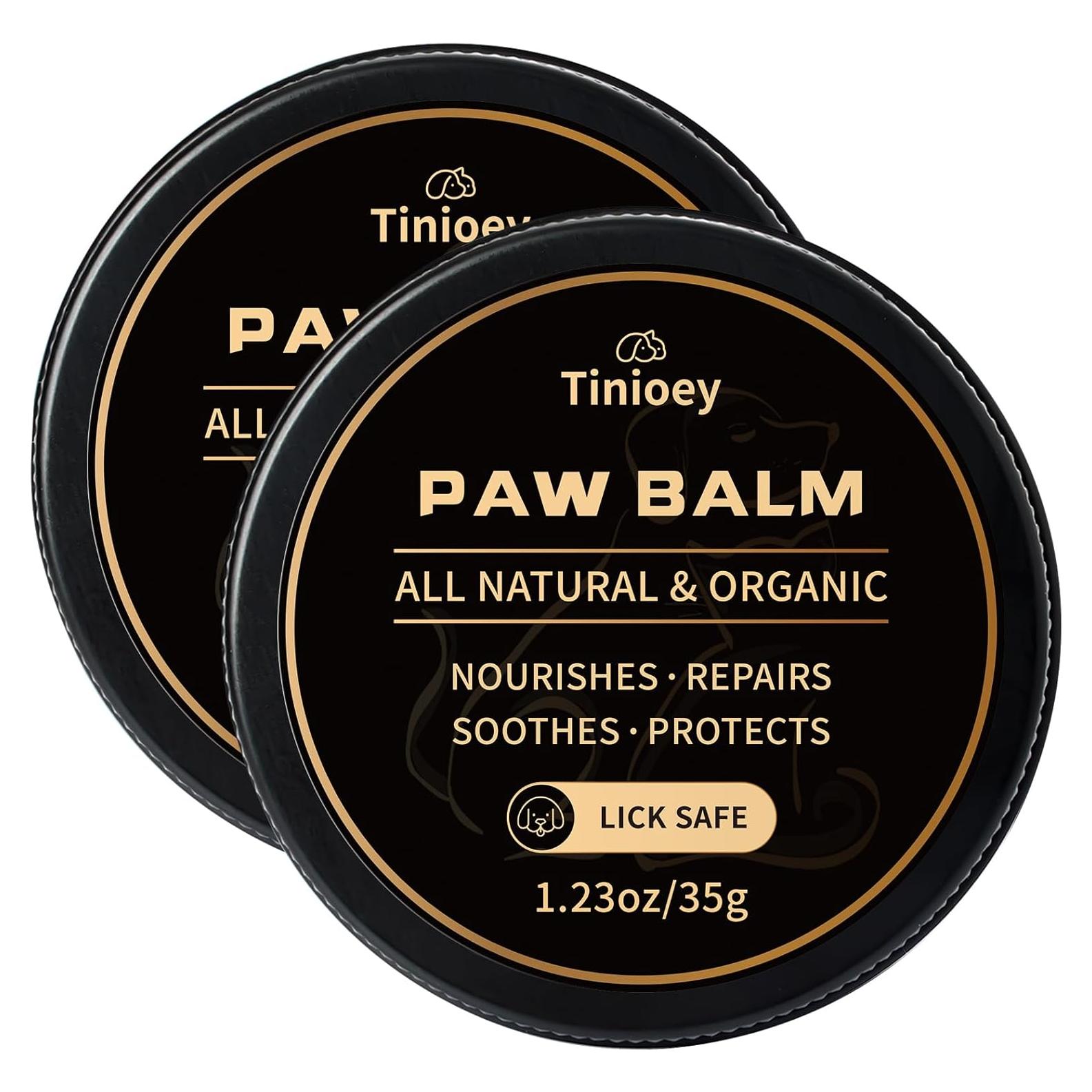 Bálsamo Natural para Patas de Perro Tinioey 2 Paquetes