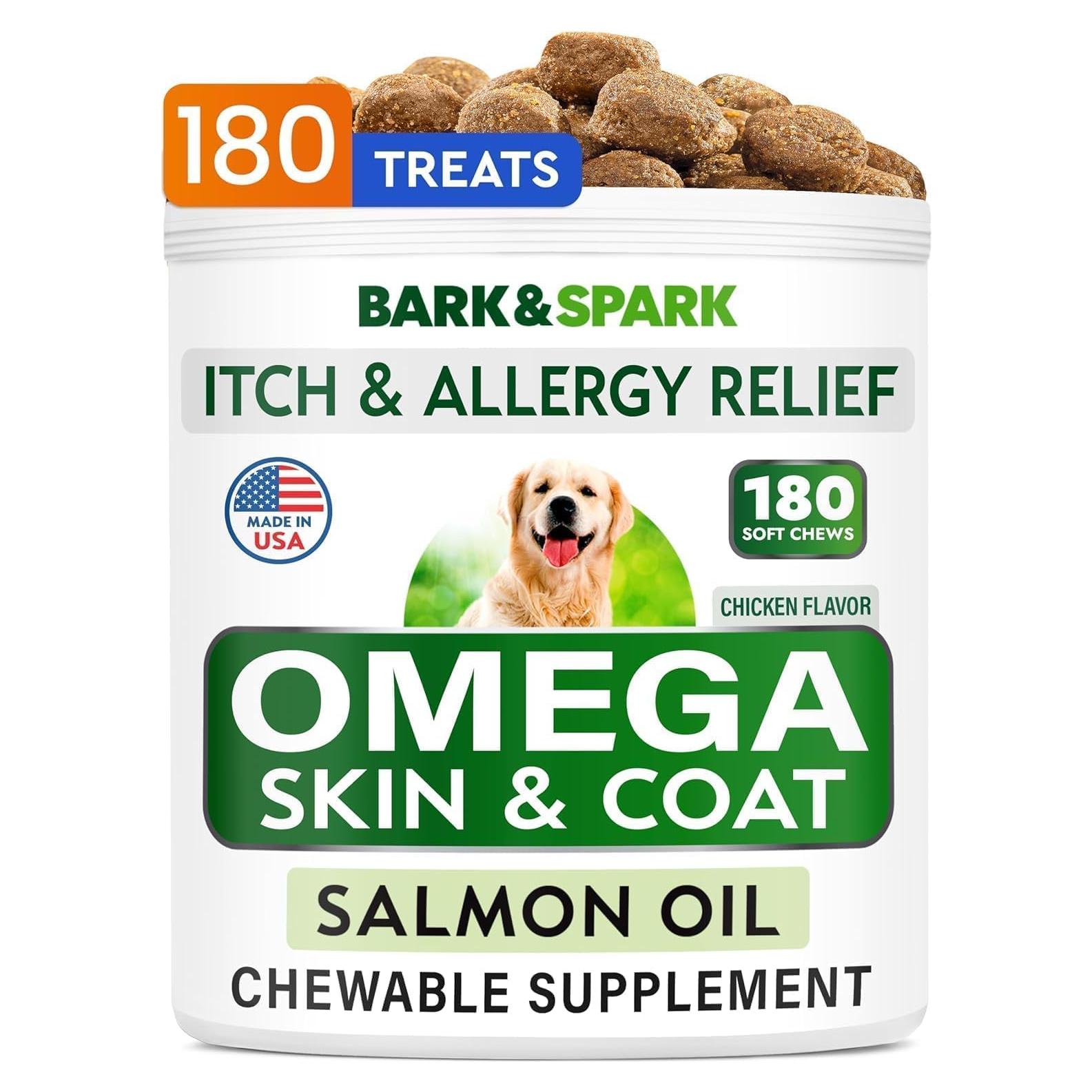 BARK&SPARK Omega 3 para Perros 180 Golosinas Salud Piel