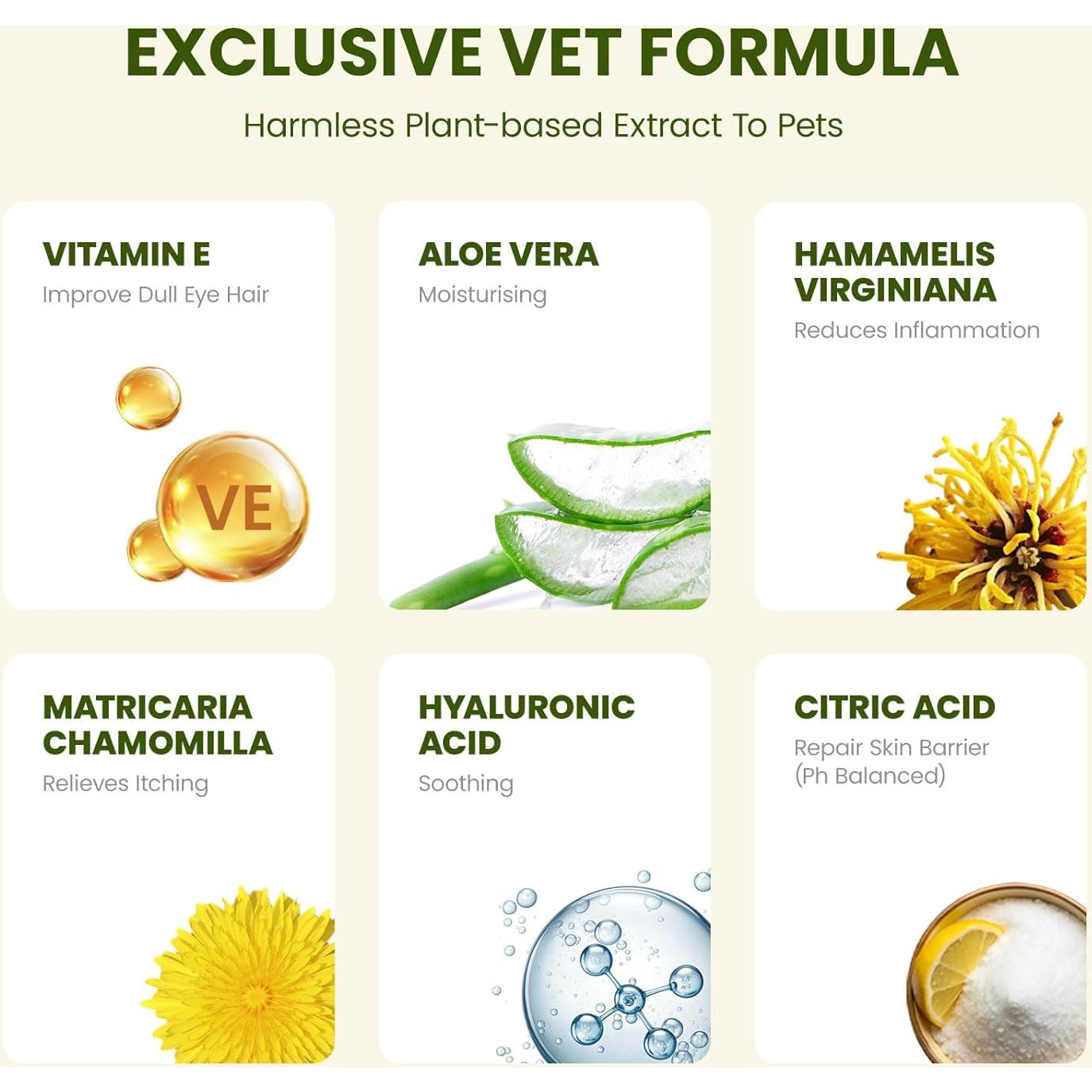 Toallitas para Ojos PawSono 100 PCS Hipoalergénicas