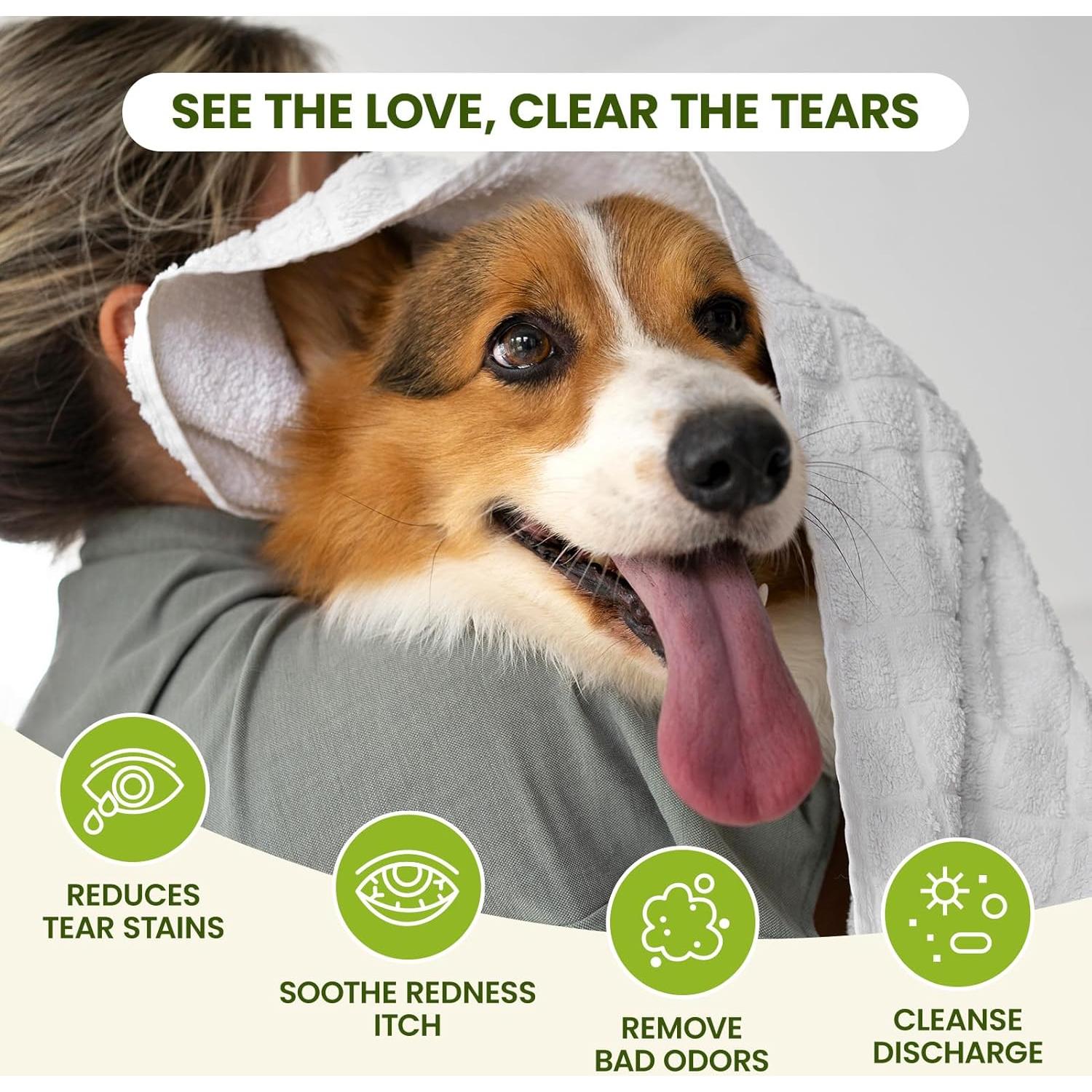 Toallitas para Ojos PawSono 100 PCS Hipoalergénicas