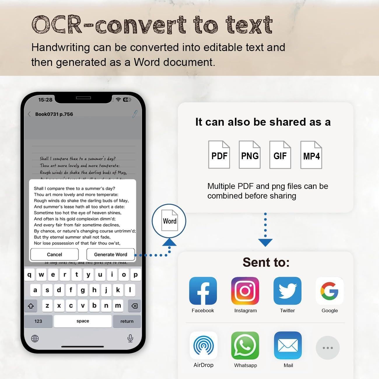 Bolígrafo Inteligente Ophaya + Bloc de Notas Mini 32p