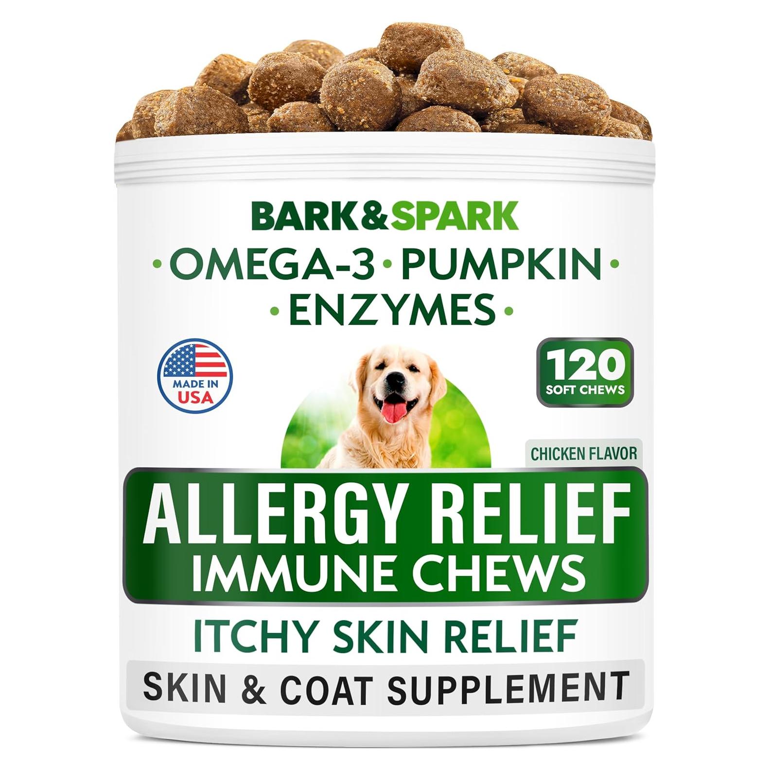 Galletas para Alergias en Perros Bark&Spark - 120 Unidades Pollo