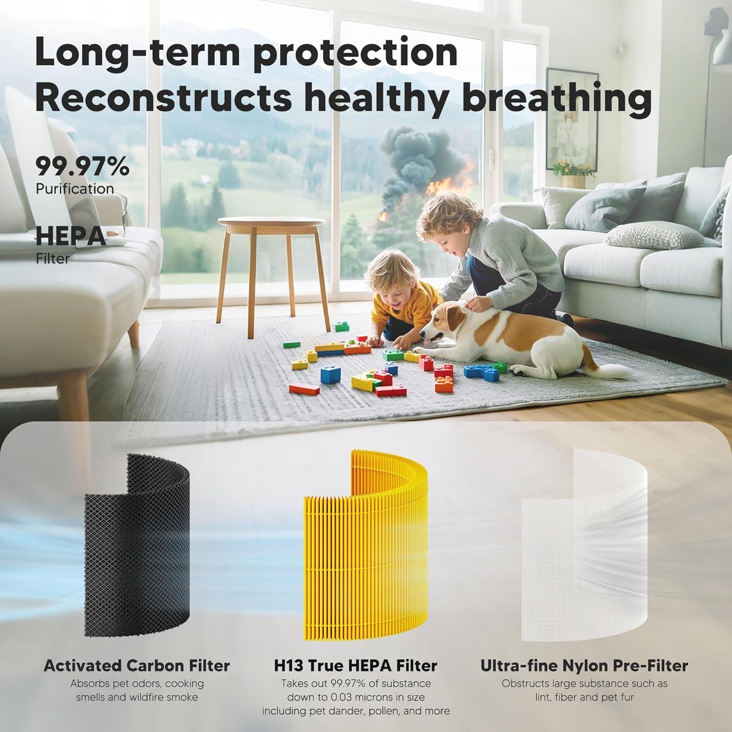 Filtro de Reemplazo Funmit Core 300 H13 para Purificador