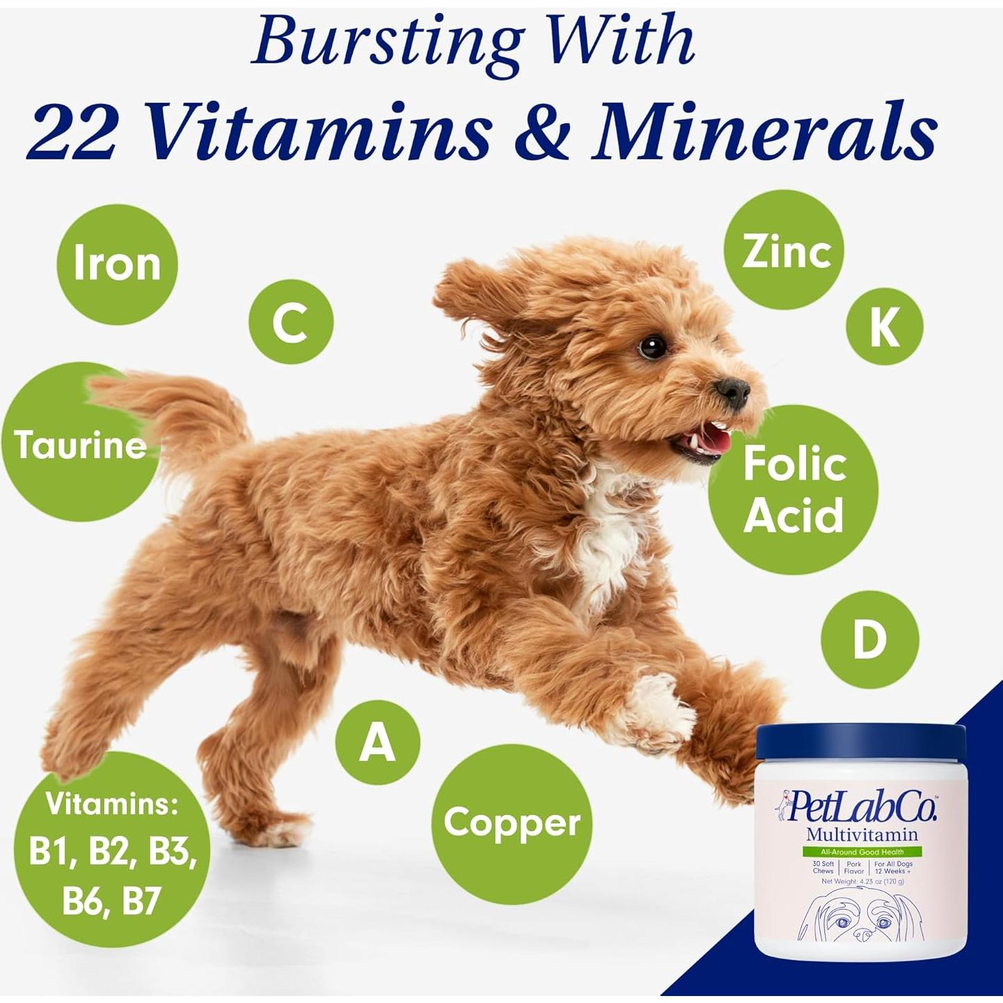 Multivitaminas Masticables para Perros PetLab Co. 22 en 1