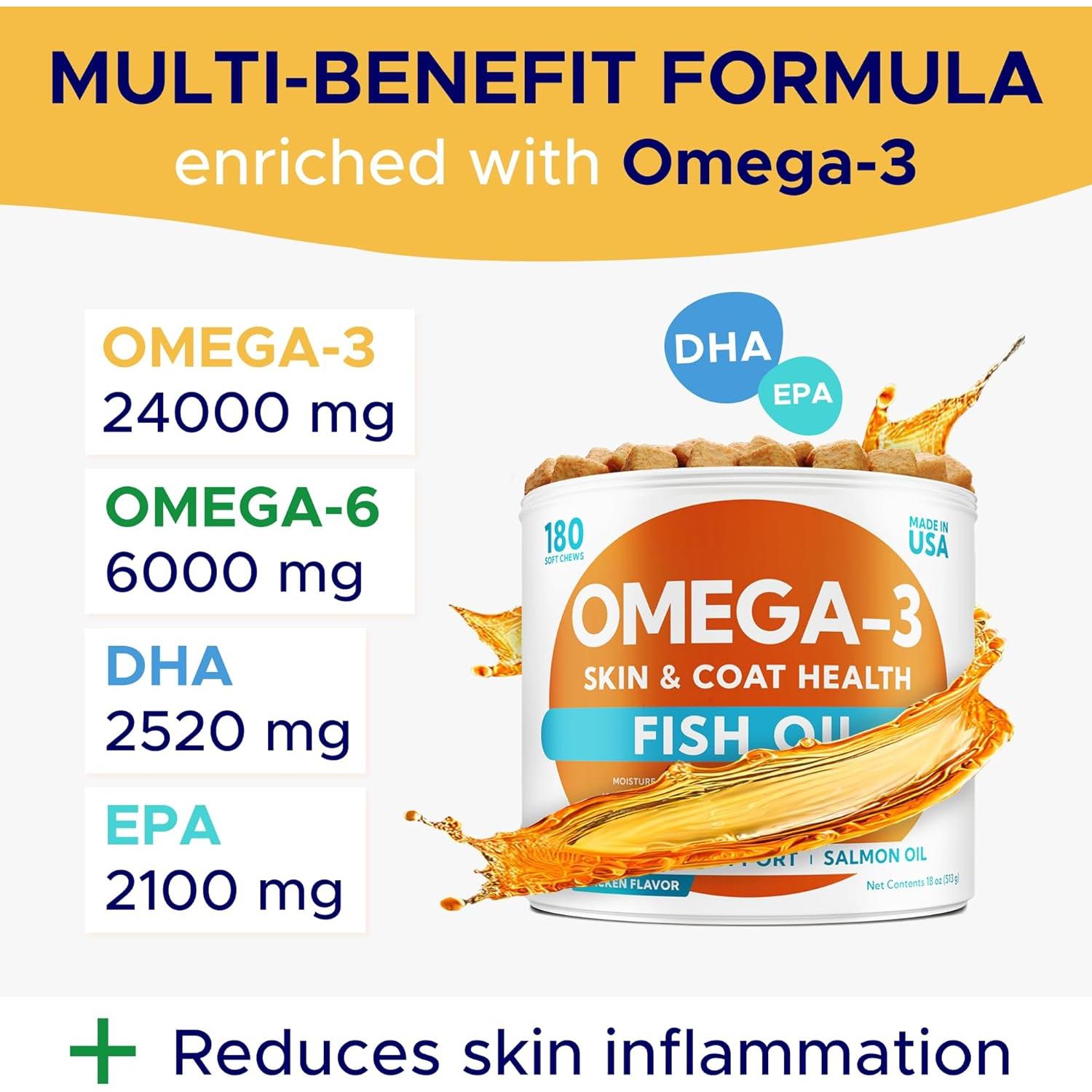 Masticables Omega 3 para Perros GOODGROWLIES 180 Ct