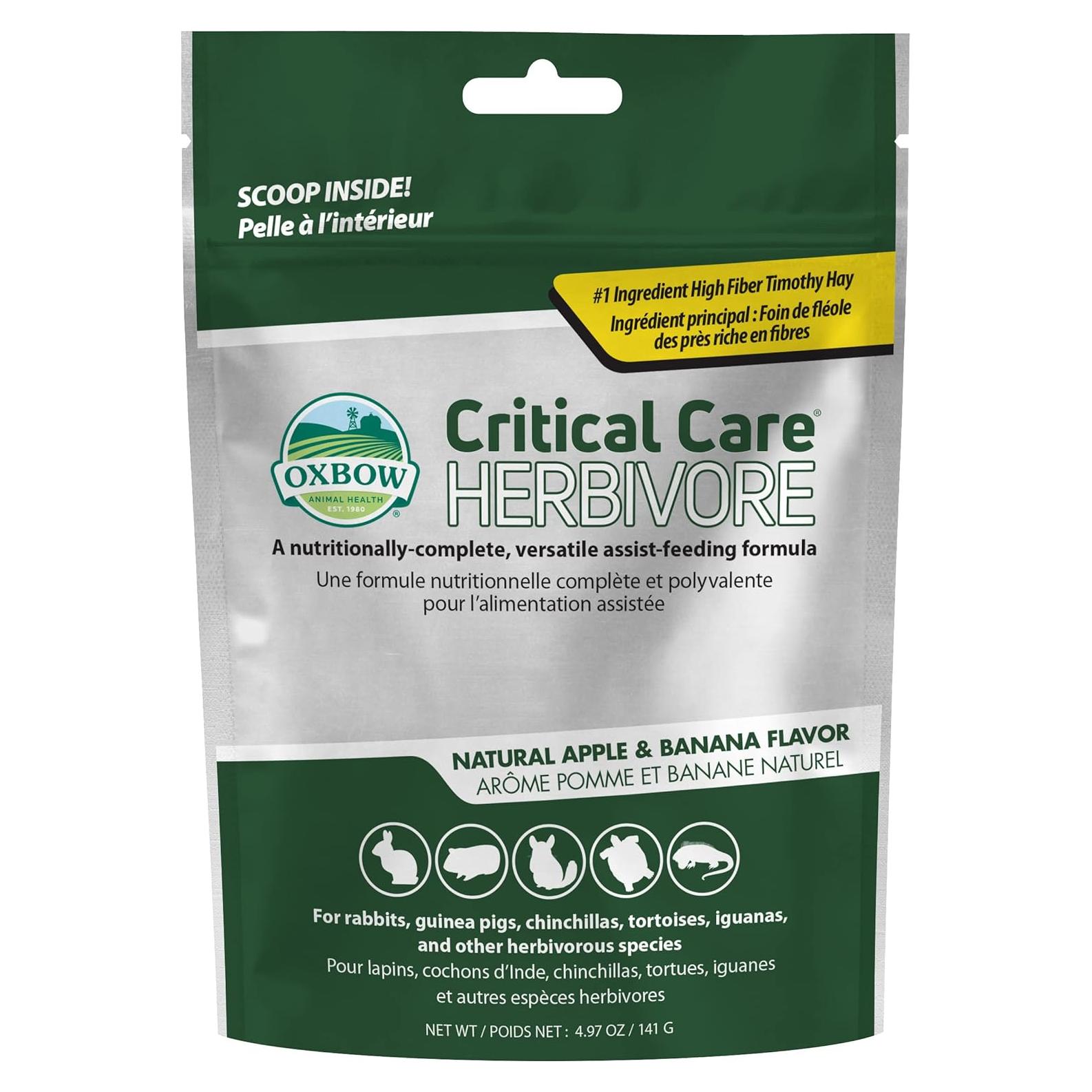 Oxbow Critical Care Herbivore 141g - Comida para Cobayas y Conejos